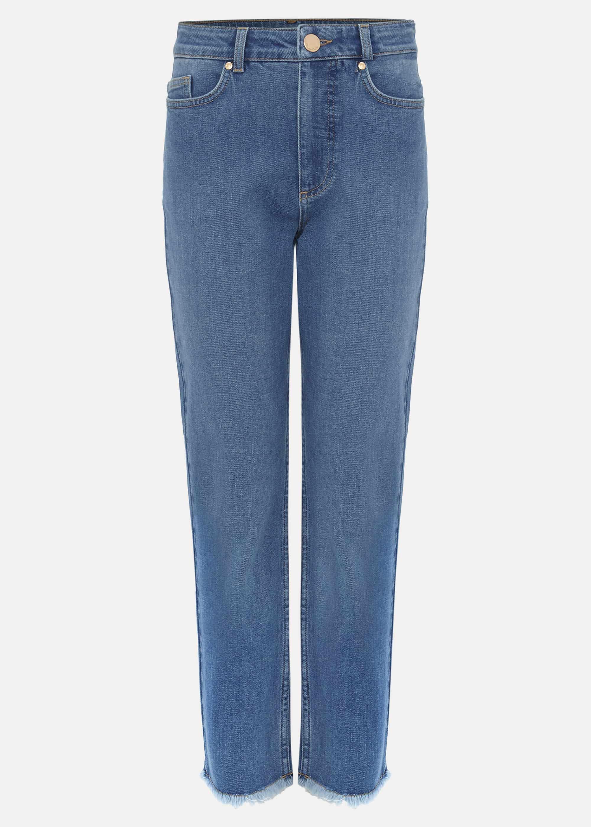 Petra Raw Hem Straight Leg Jeans