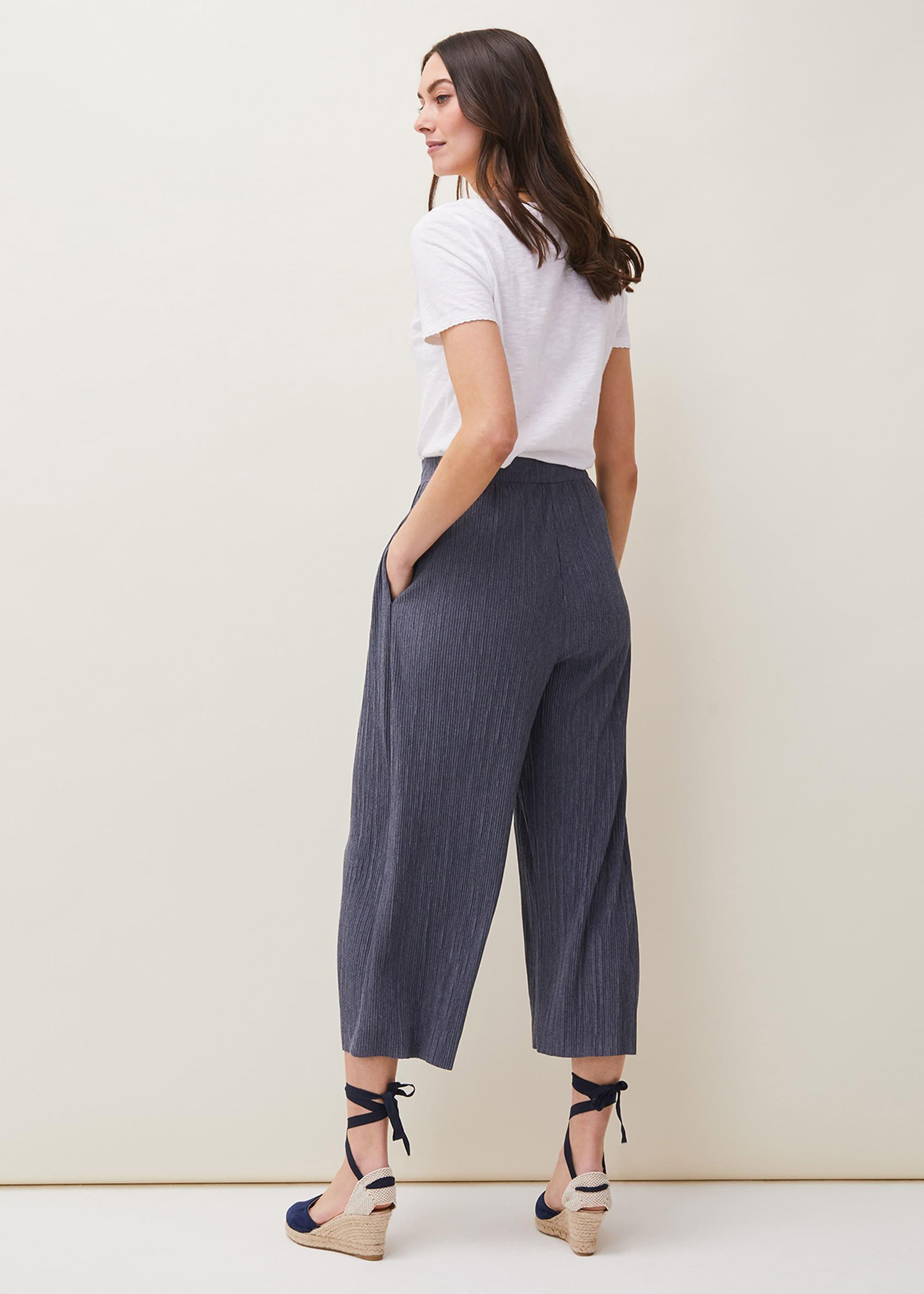 Bradie Plisse Wide Leg Trousers
