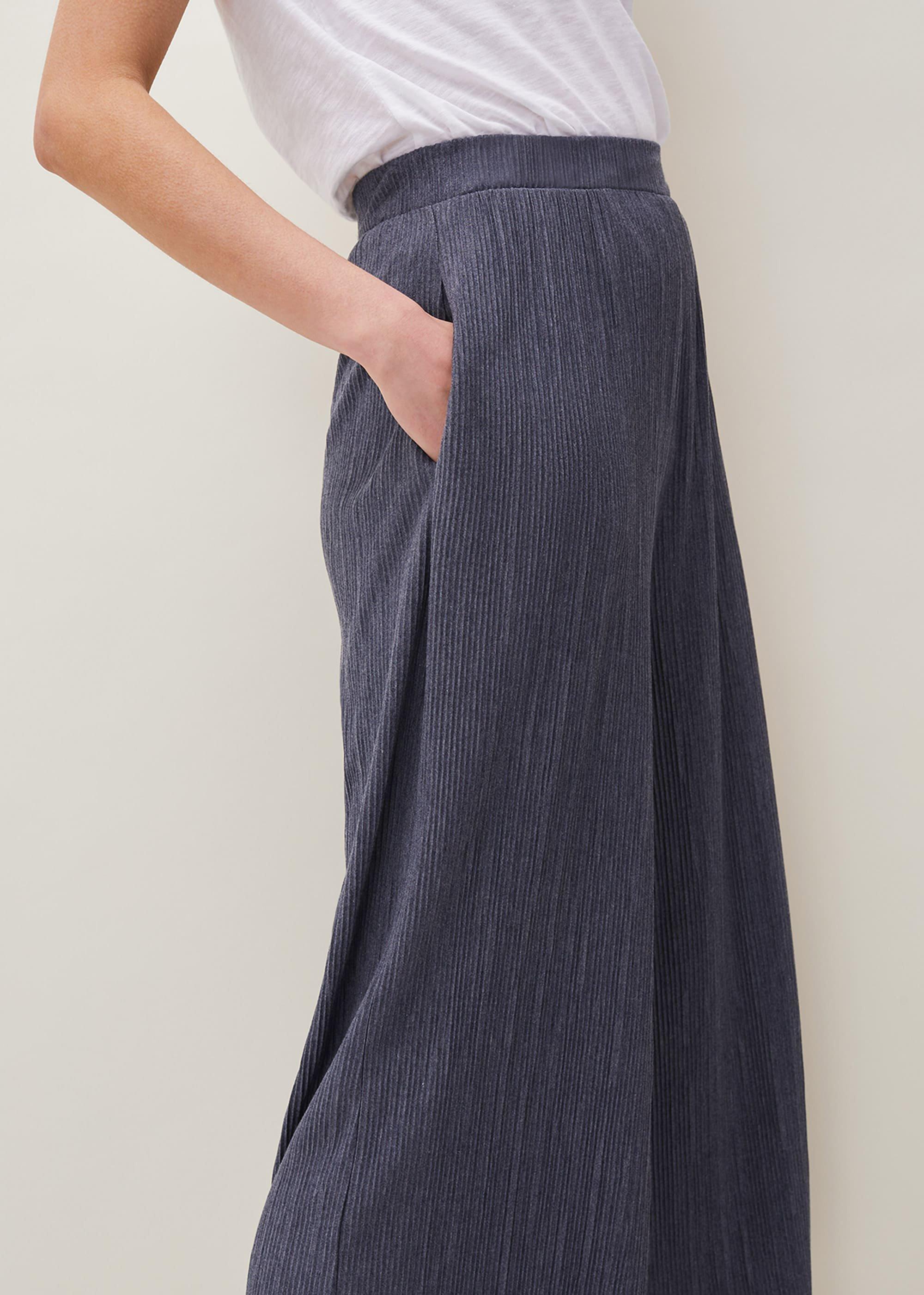 Bradie Plisse Wide Leg Trousers