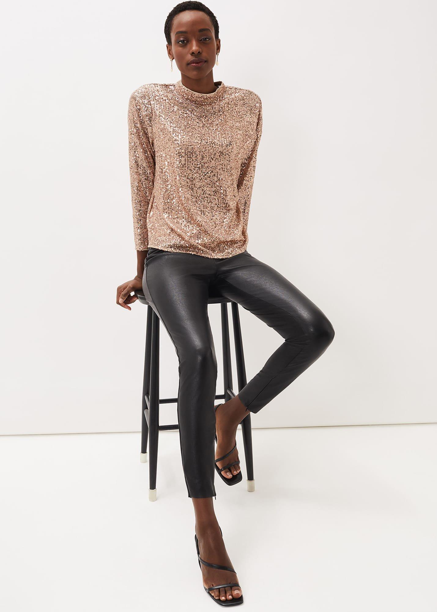 Amina Faux Leather Jegging