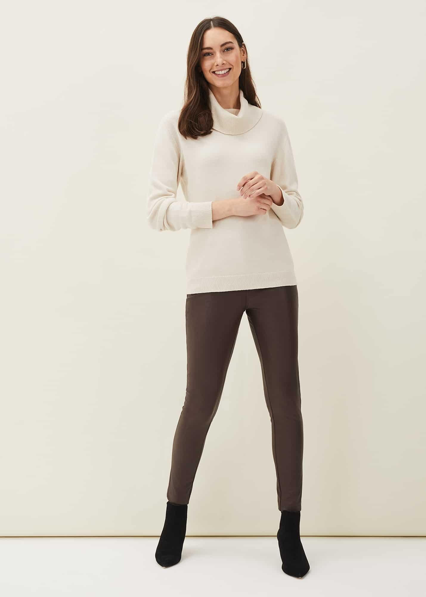 Kristina Faux Leather Jeans
