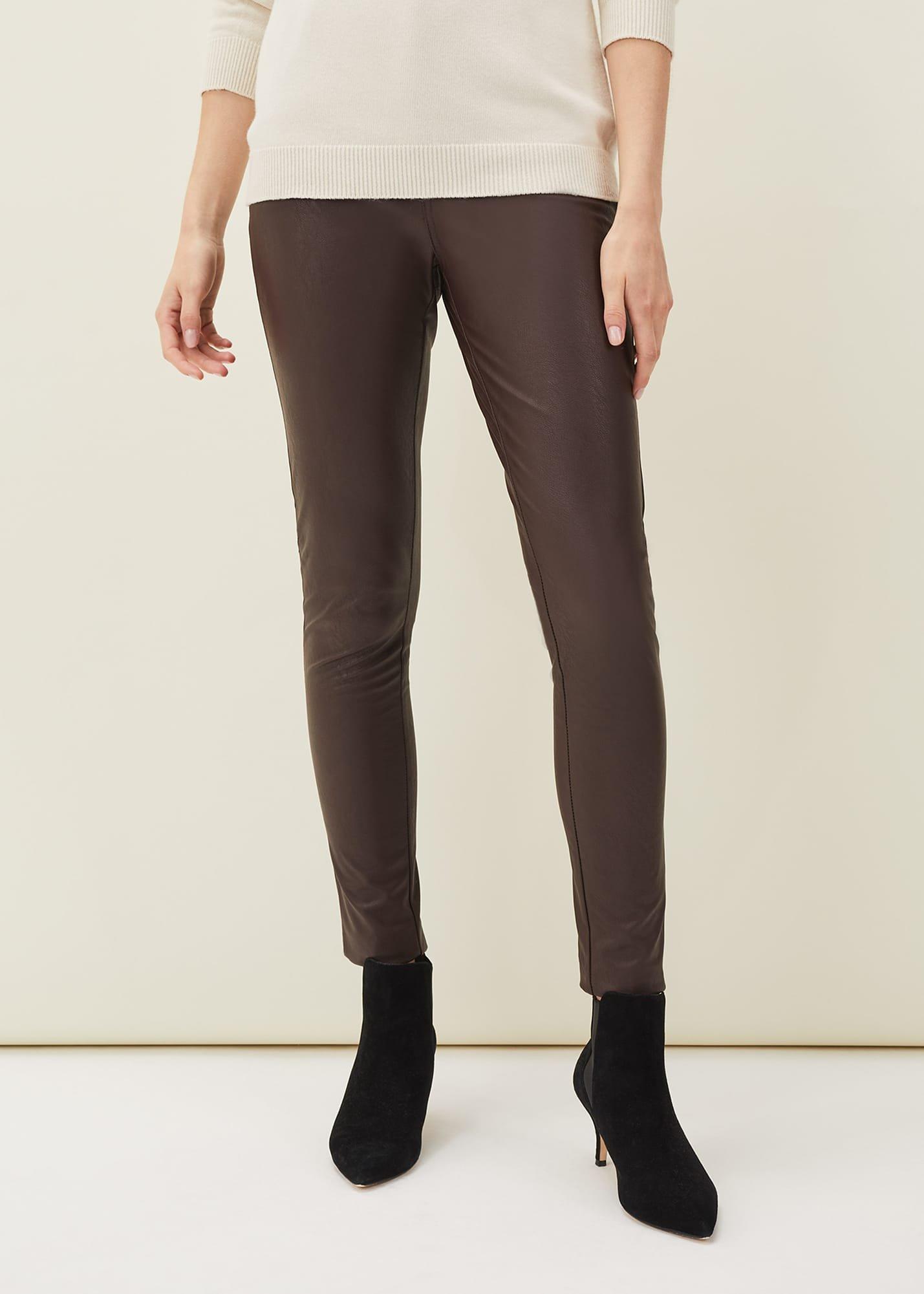 Kristina Faux Leather Jeans