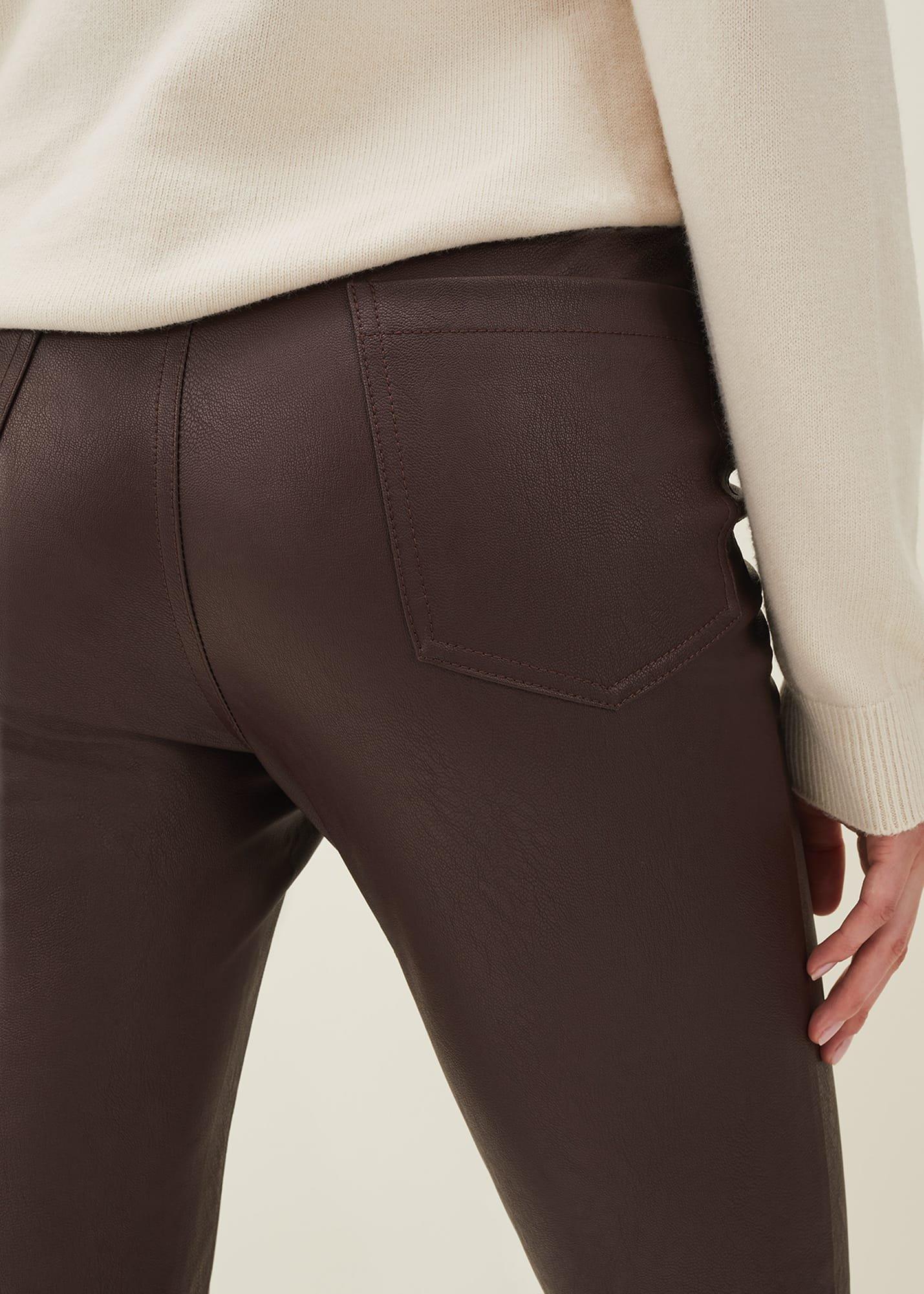 Kristina Faux Leather Jeans