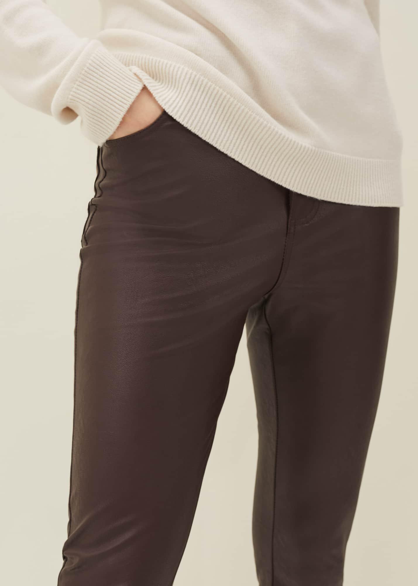 Kristina Faux Leather Jeans