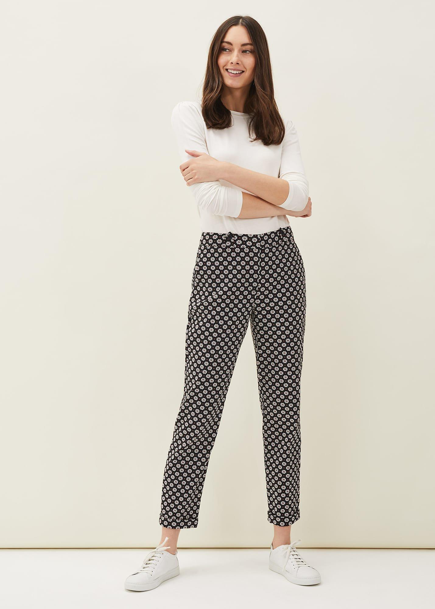 Ryleigh Geometric Print Tapered Trouser