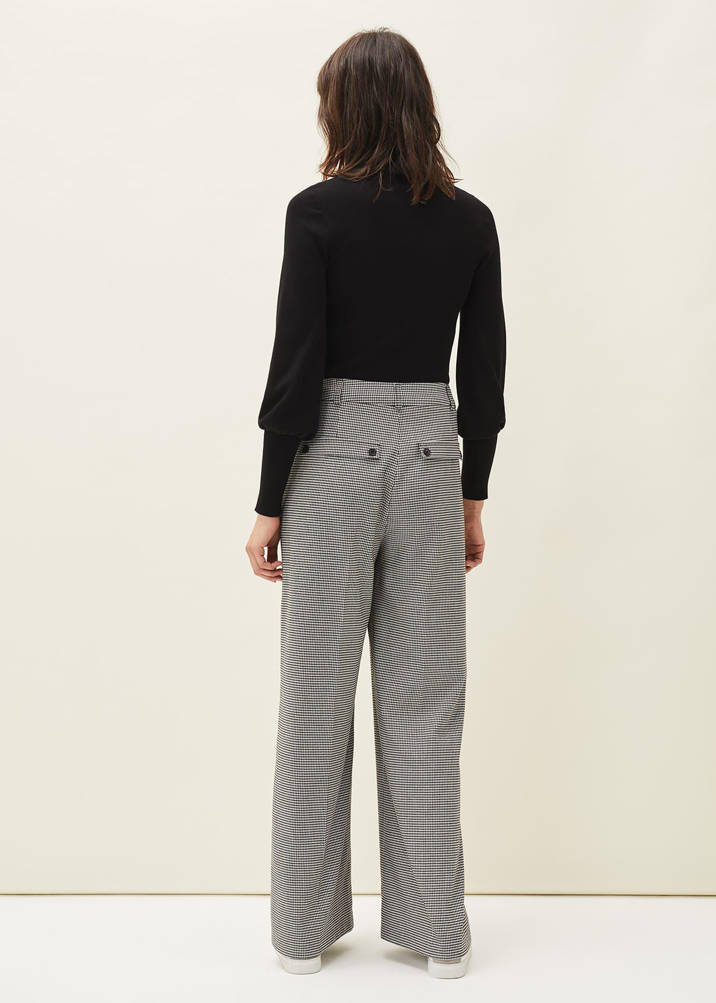 Karrie Dogtooth Wide Leg Trouser
