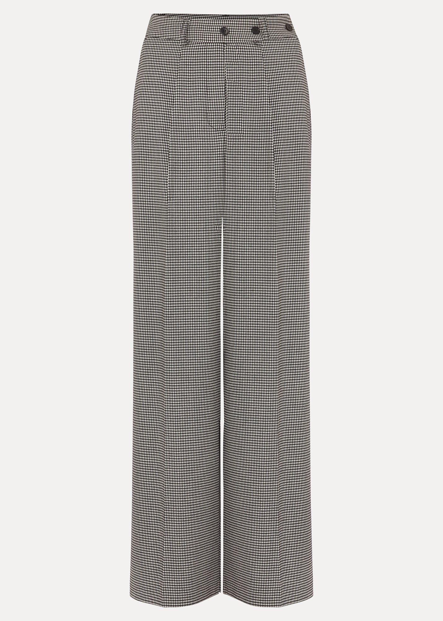 Karrie Dogtooth Wide Leg Trouser