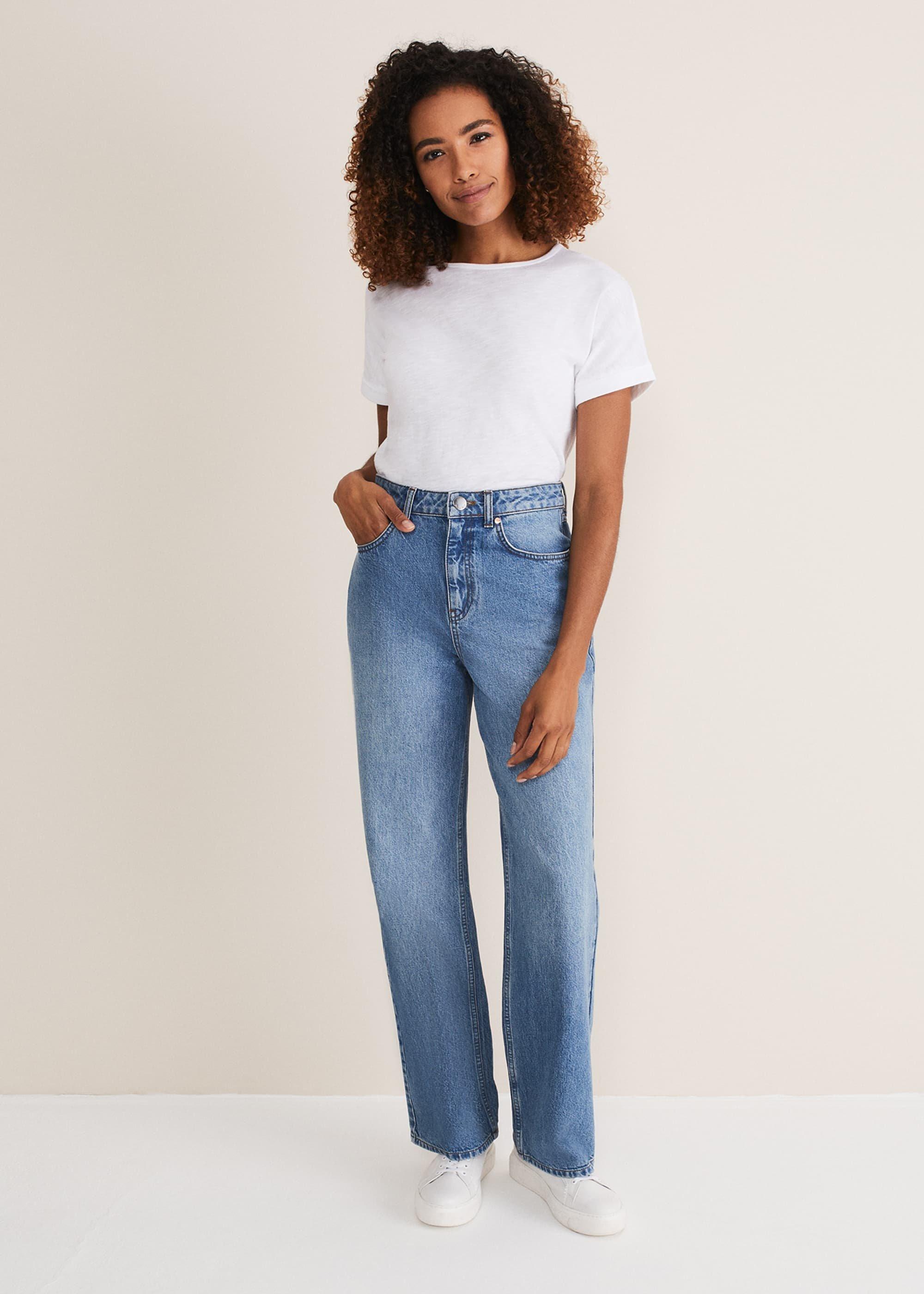 Eleyana Mid Wash Wide Leg Jean