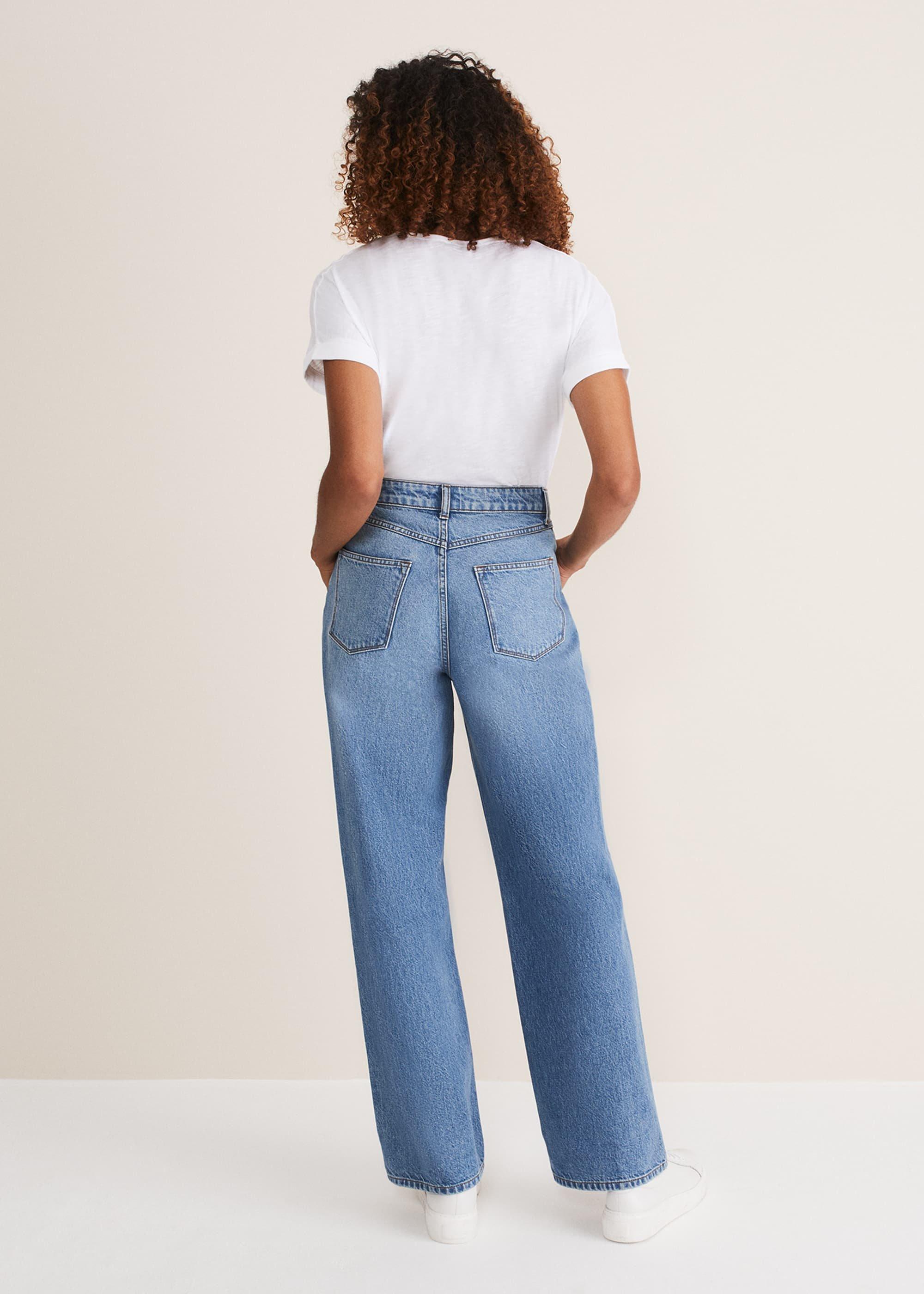 Eleyana Mid Wash Wide Leg Jean