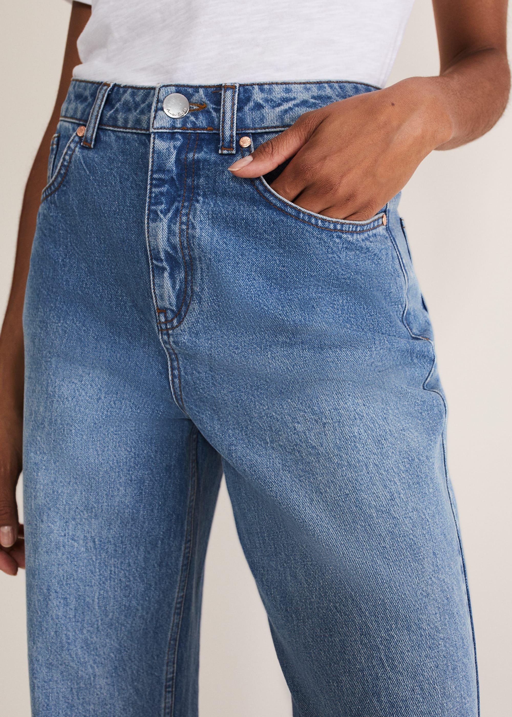 Eleyana Mid Wash Wide Leg Jean
