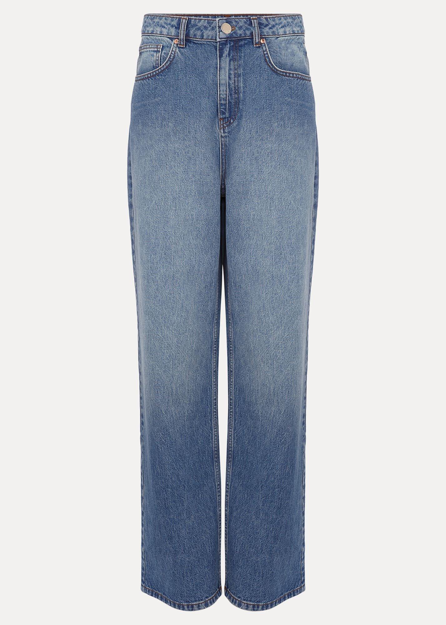 Eleyana Mid Wash Wide Leg Jean