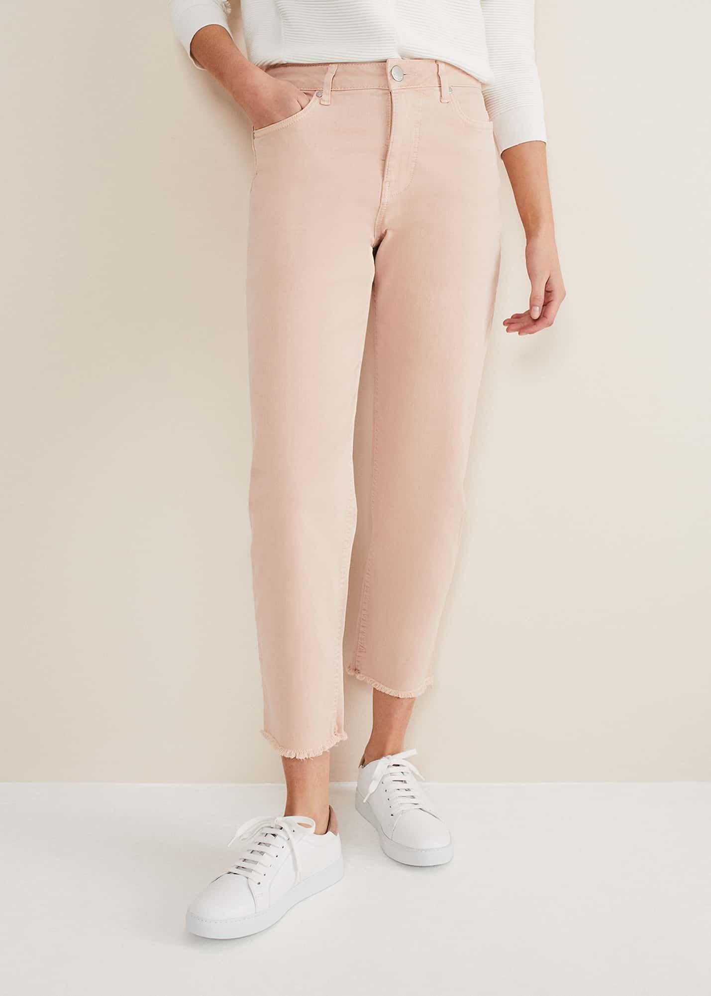 Petra Raw Hem Straight Leg Jean