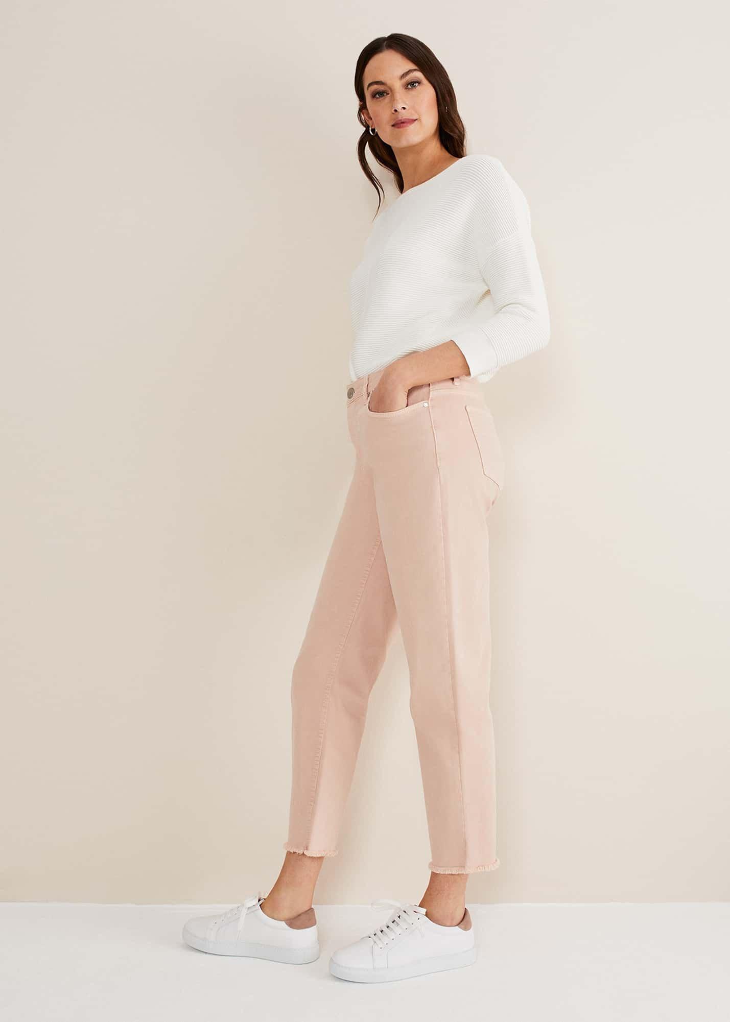 Petra Raw Hem Straight Leg Jean