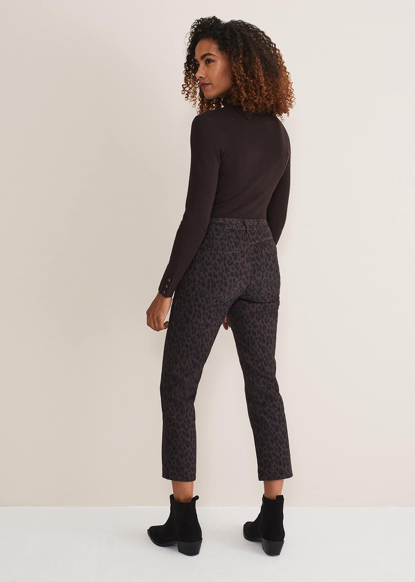 Ramona Leopard Print Straight Leg Jean