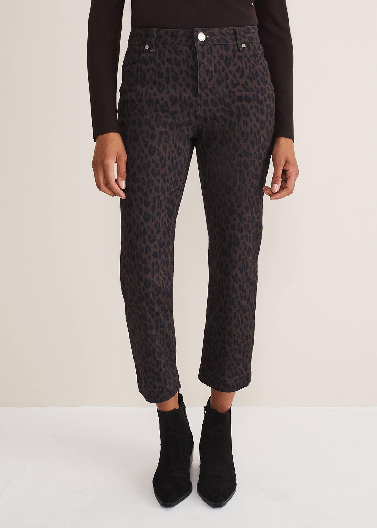 Ramona Leopard Print Straight Leg Jean