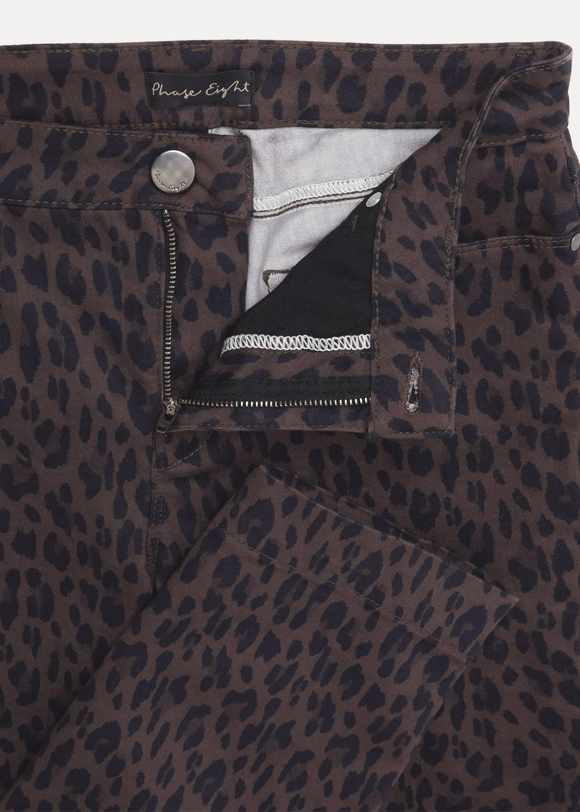 Ramona Leopard Print Straight Leg Jean