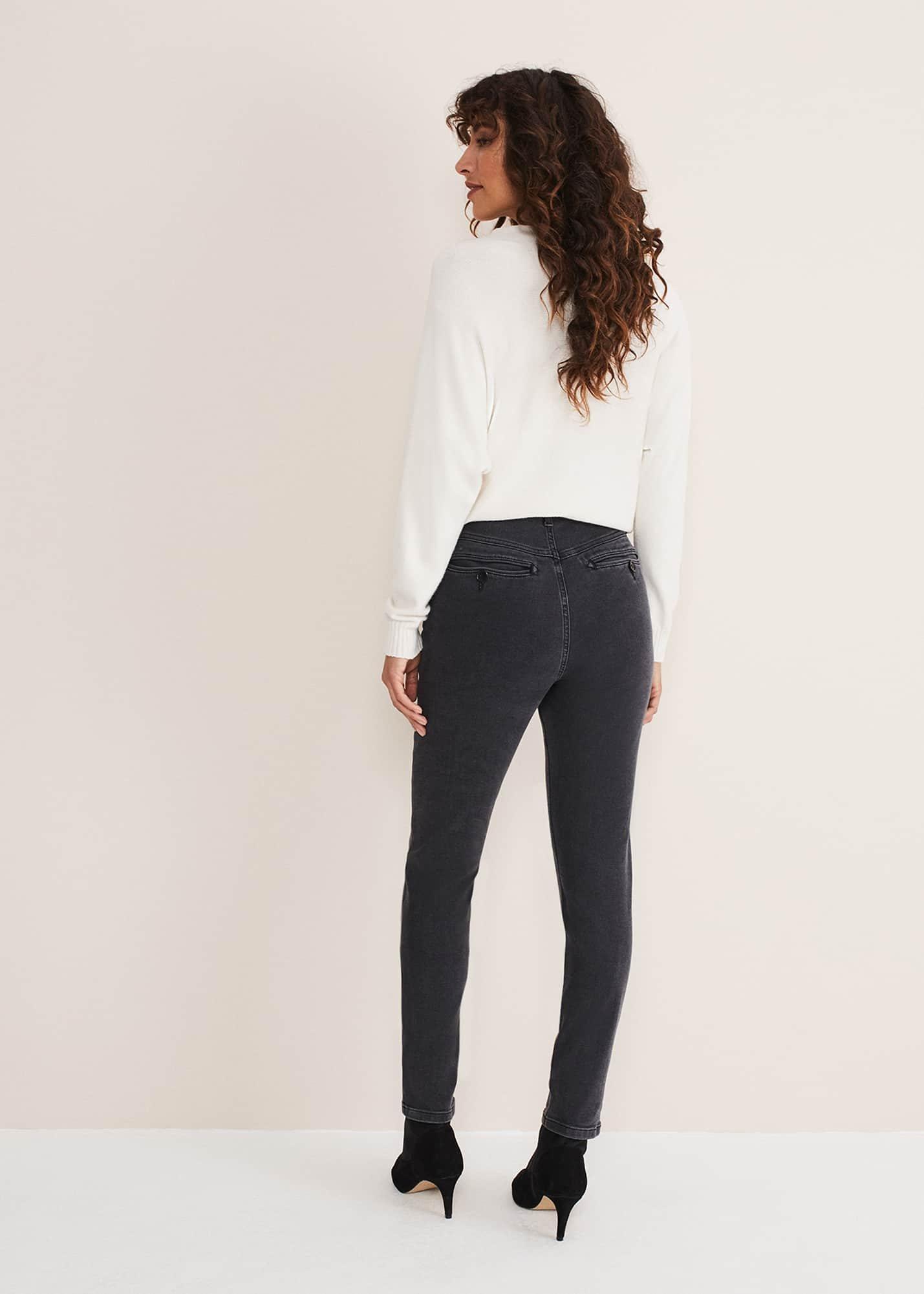 Hailee Topstitch Skinny Jeans