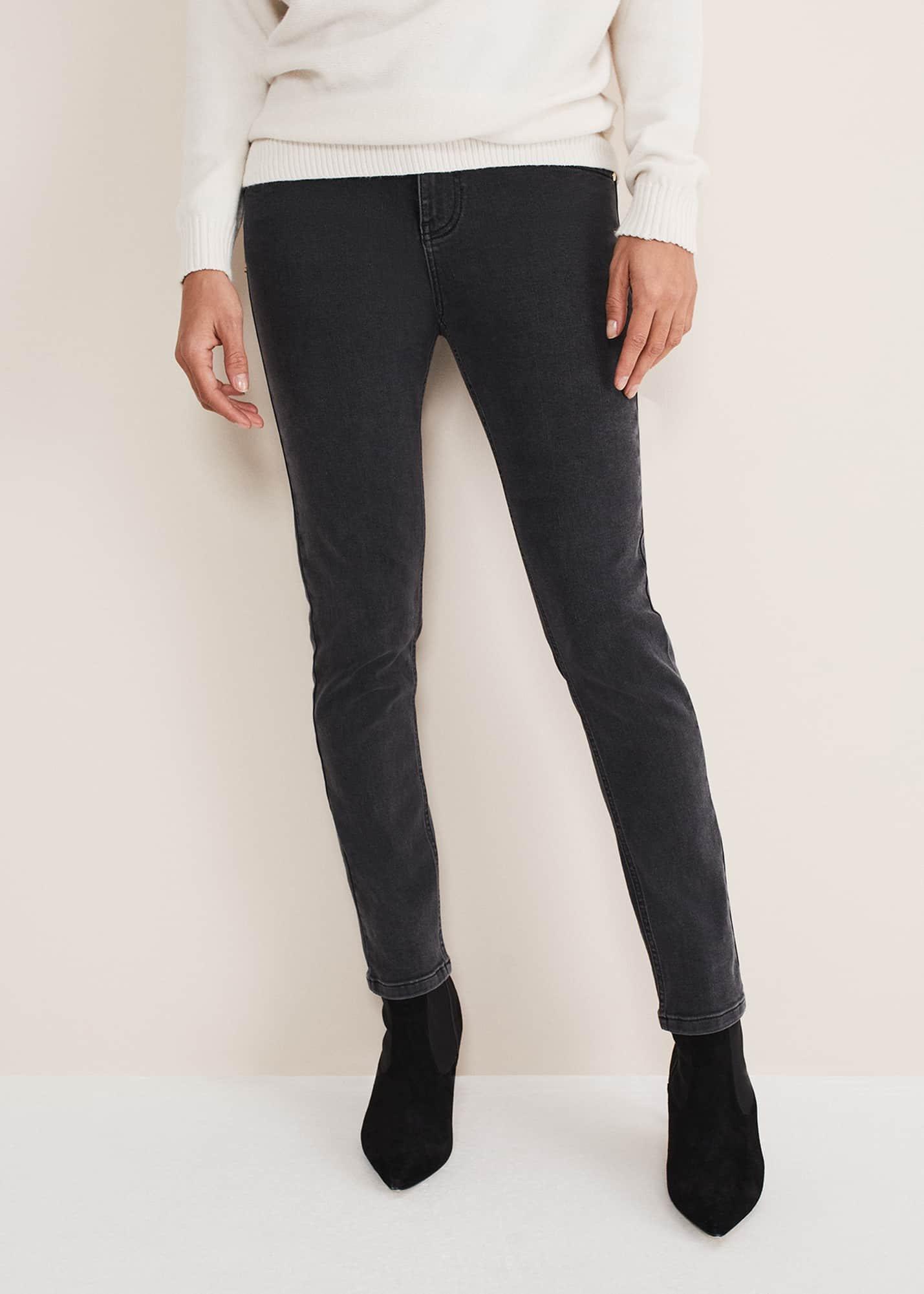 Hailee Topstitch Skinny Jeans