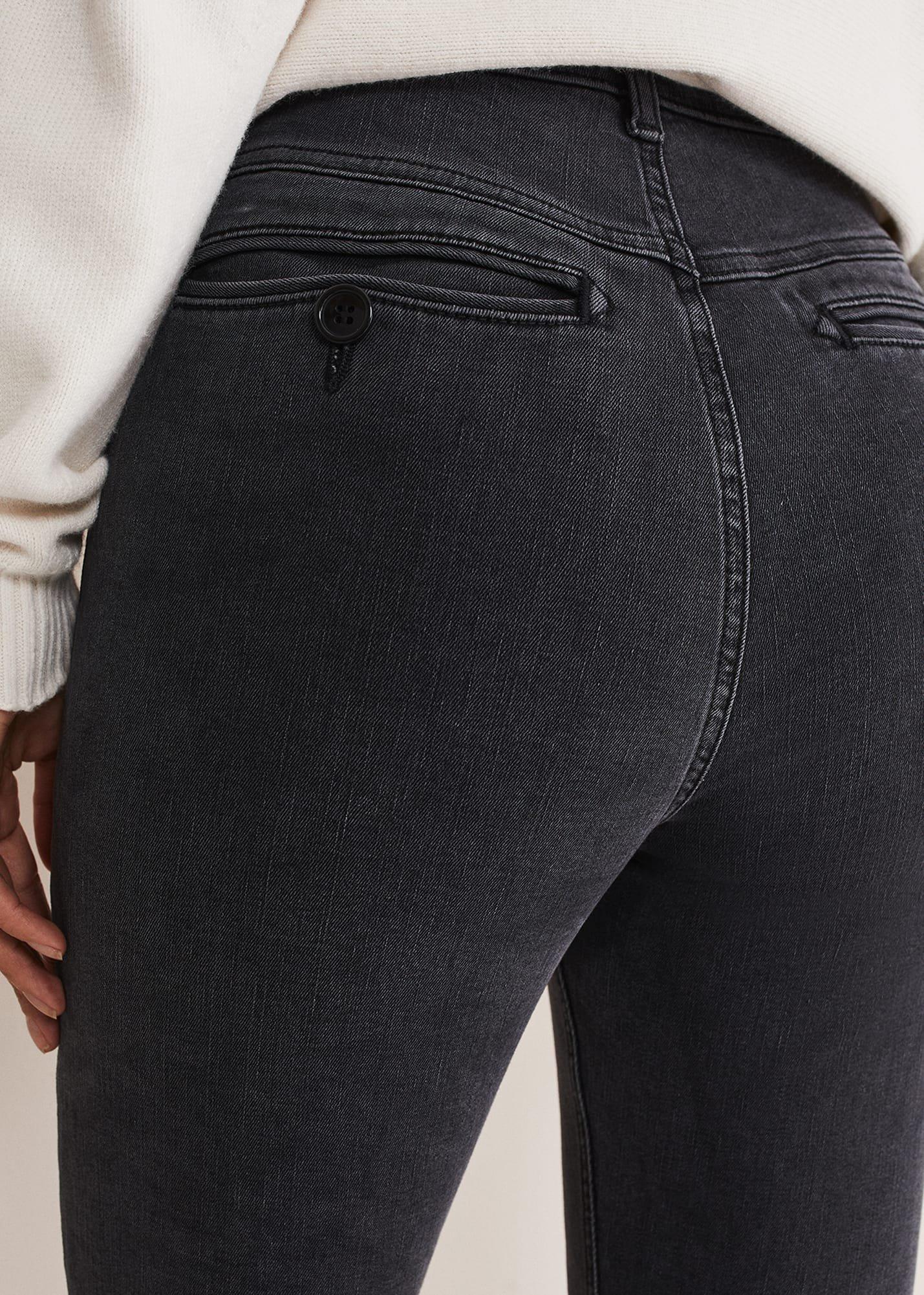 Hailee Topstitch Skinny Jeans