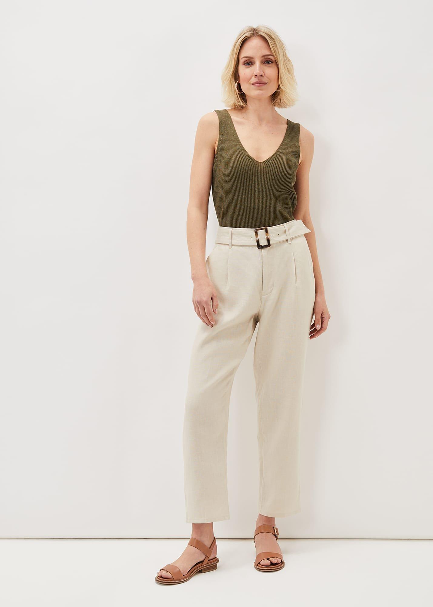 Hazel Linen Tapered Trousers