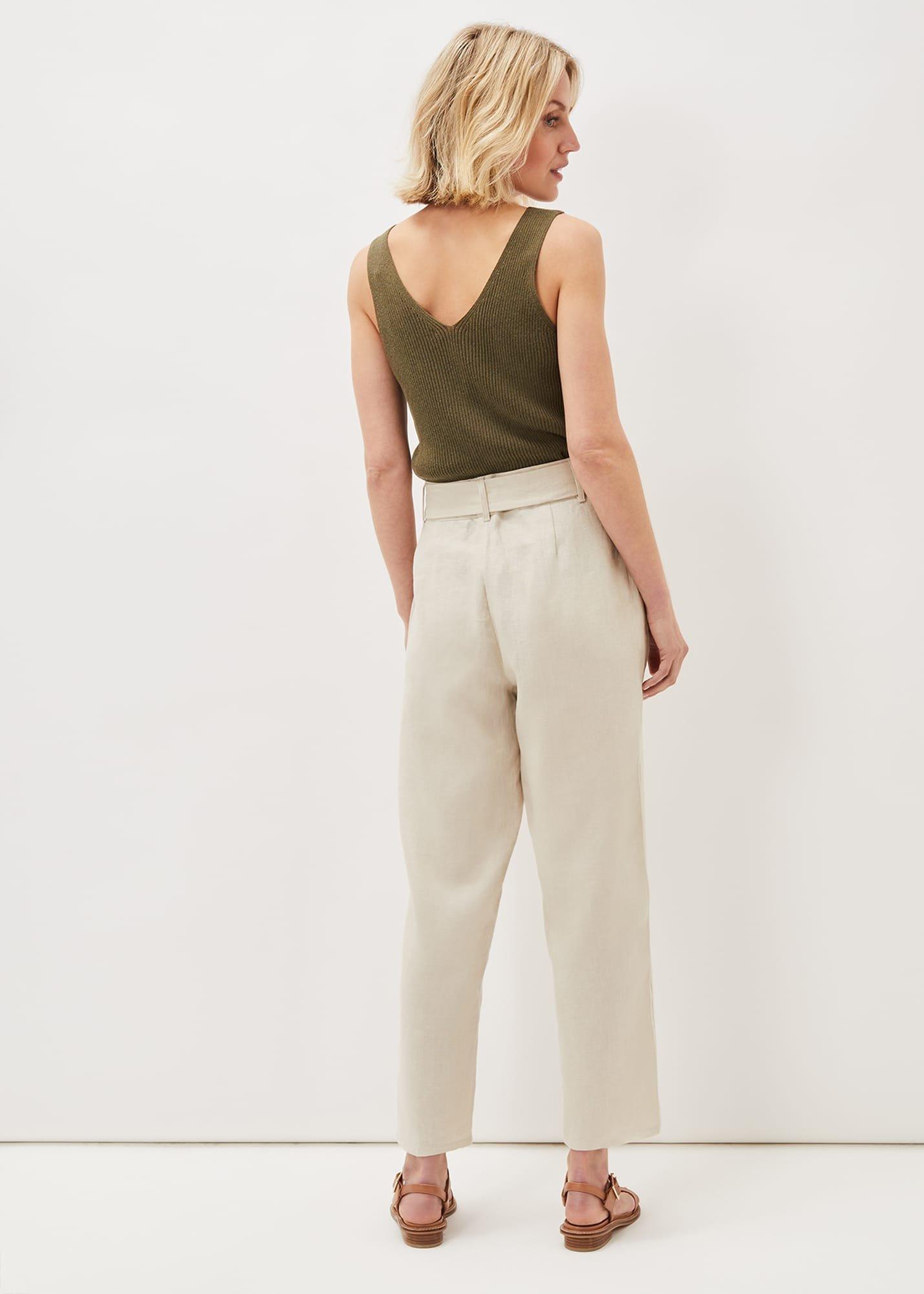 Hazel Linen Tapered Trousers