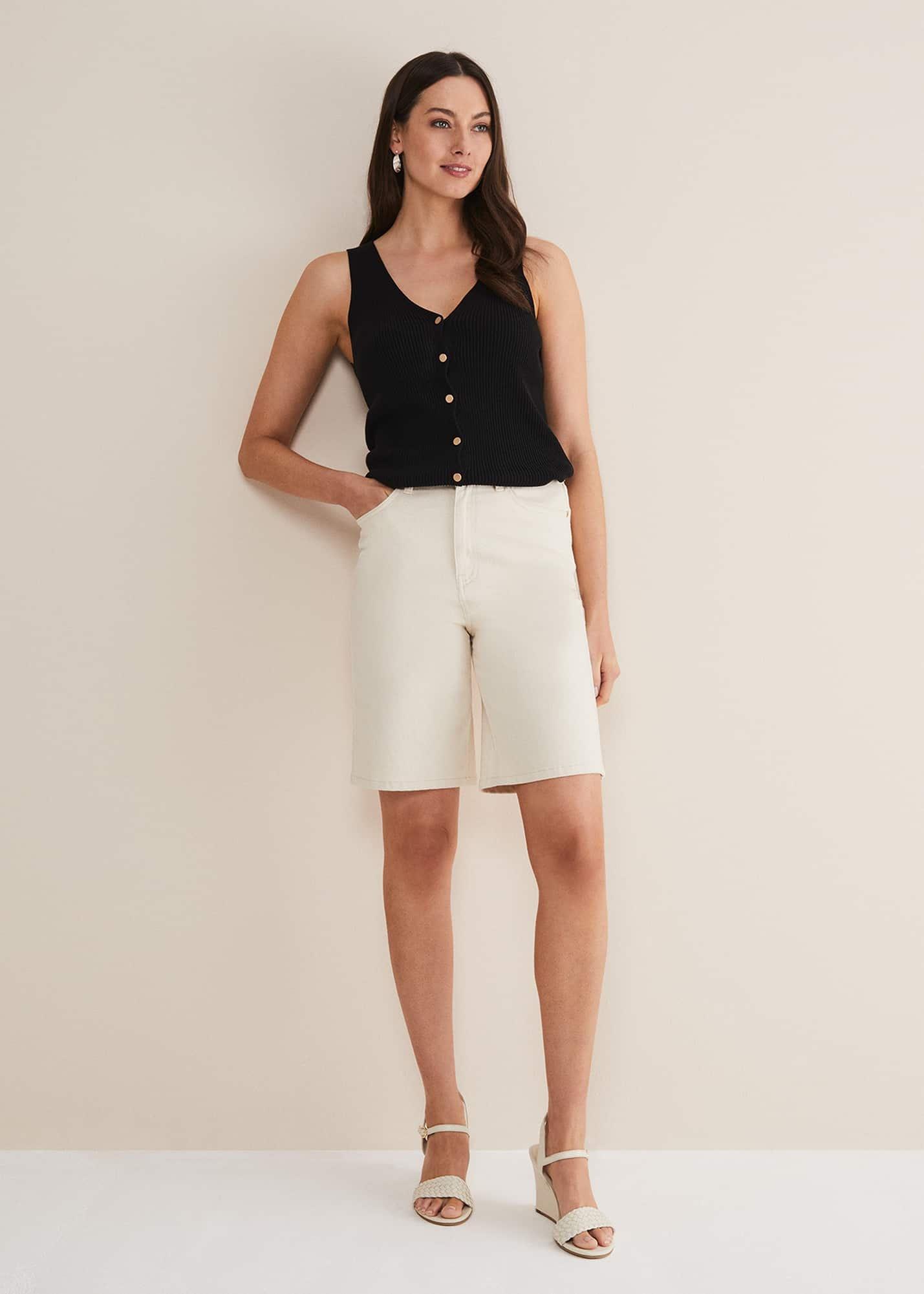 Telissa Denim Bermuda Shorts