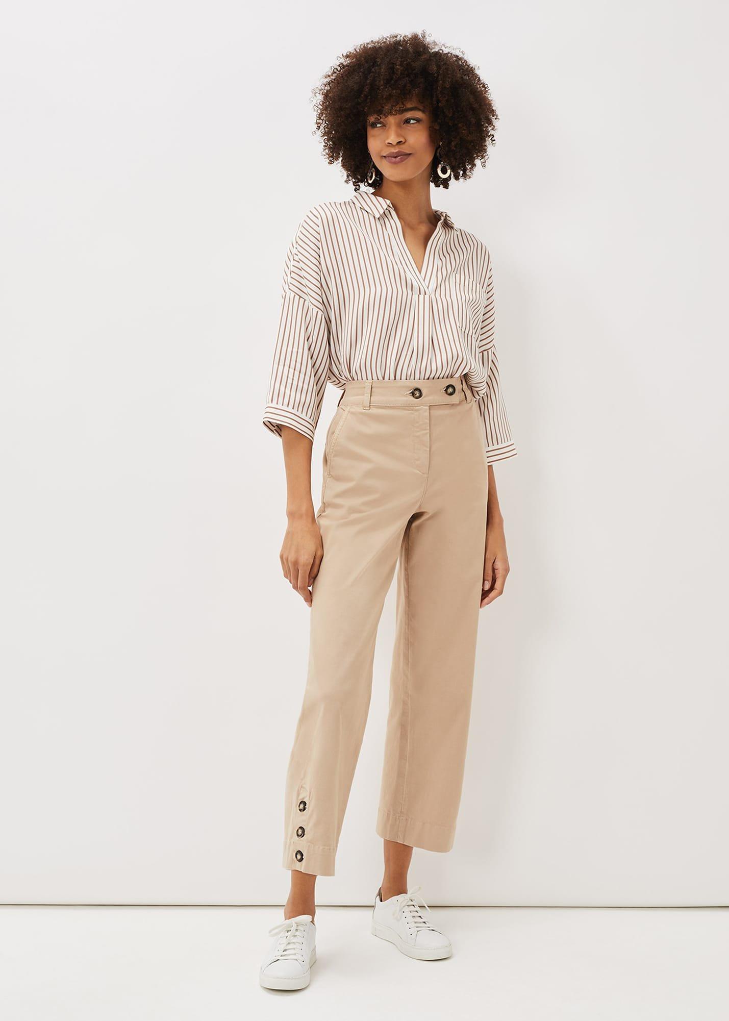 Parissa Button Hem Chino Trouser