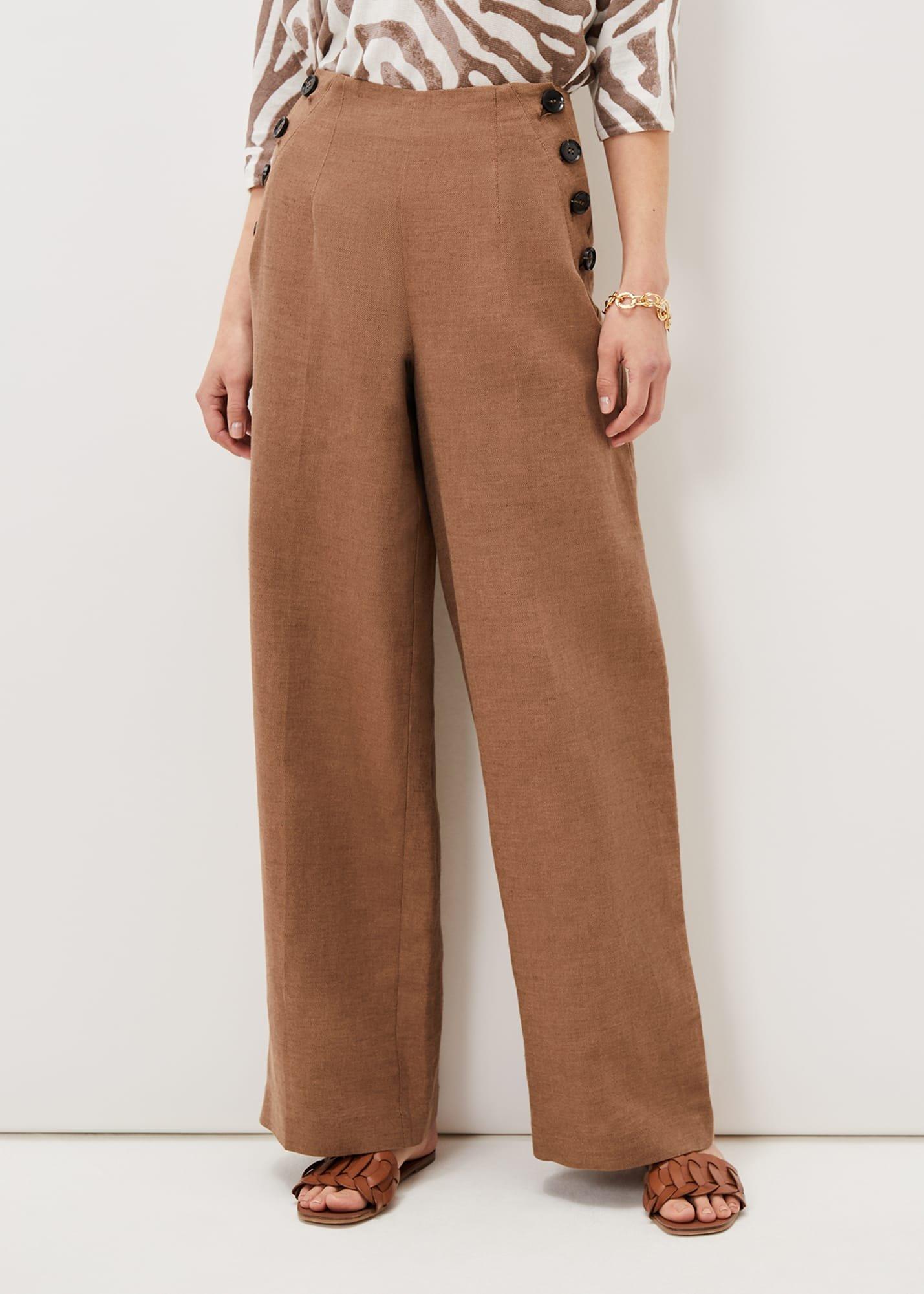 Cassandra Linen Wide Leg Trousers