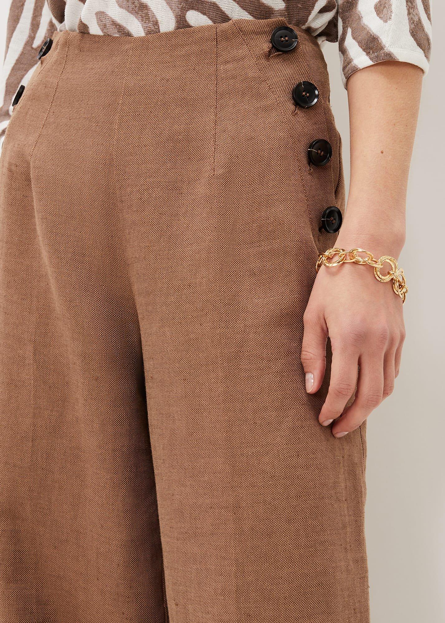 Cassandra Linen Wide Leg Trousers