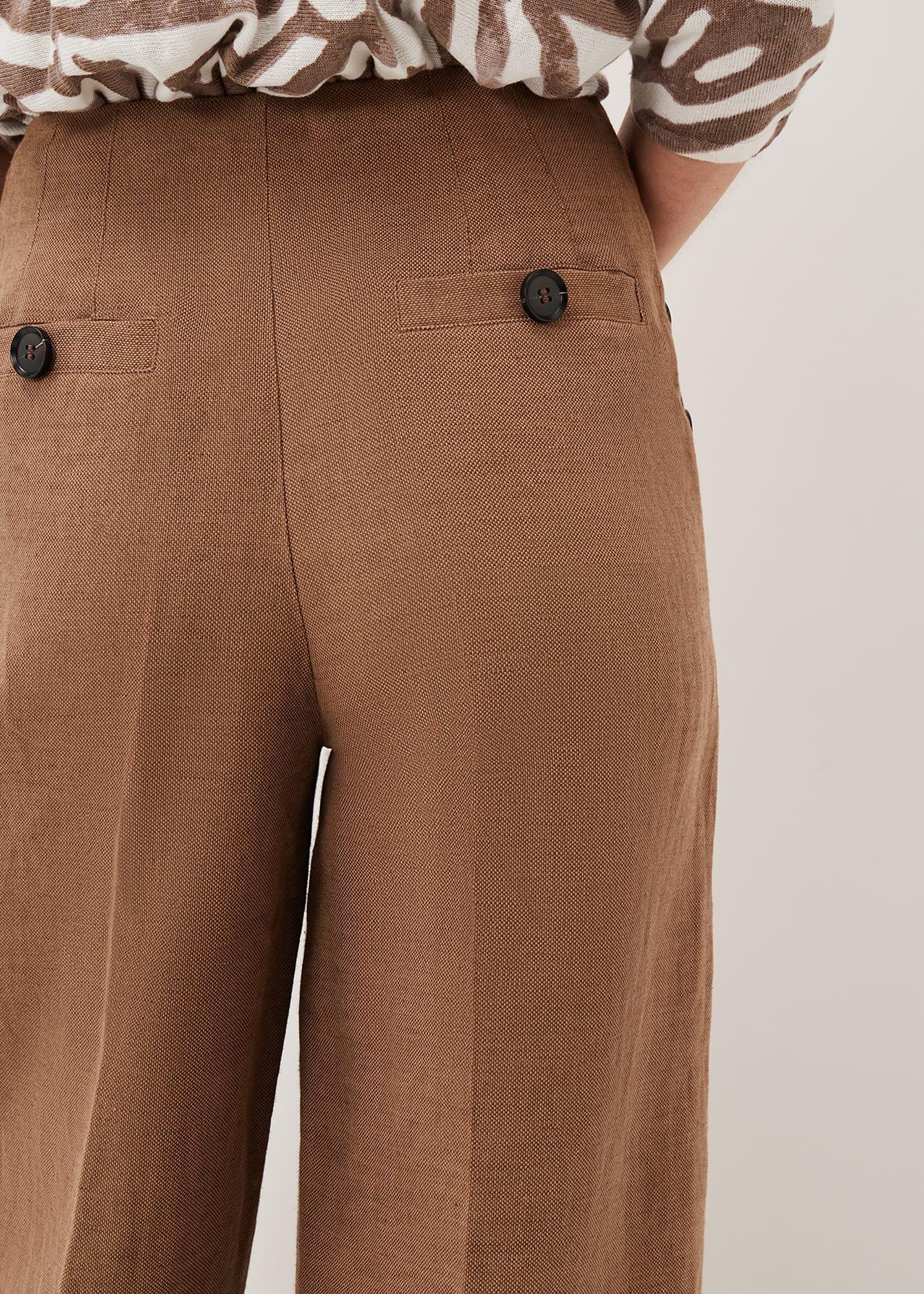 Cassandra Linen Wide Leg Trousers
