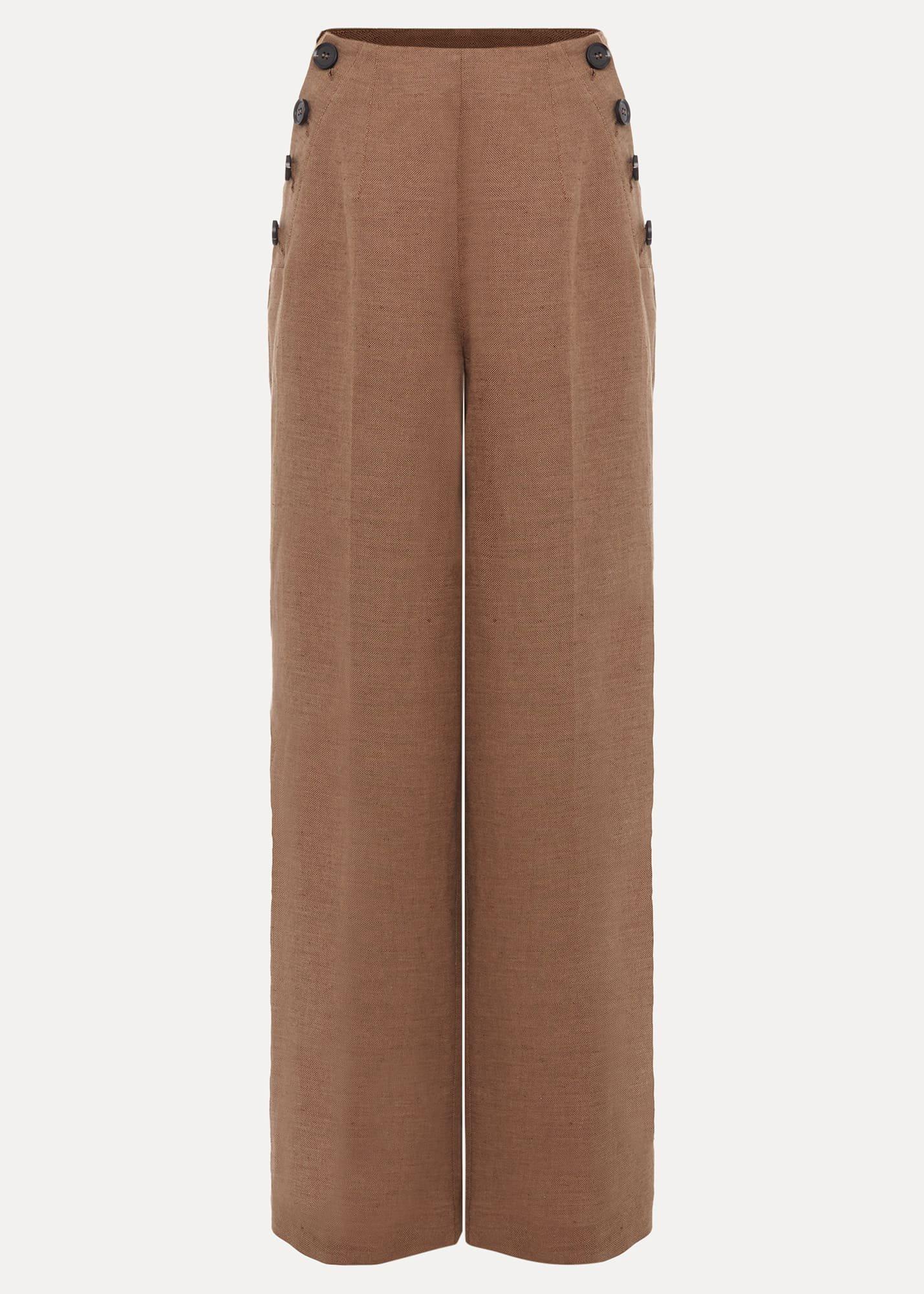 Cassandra Linen Wide Leg Trousers