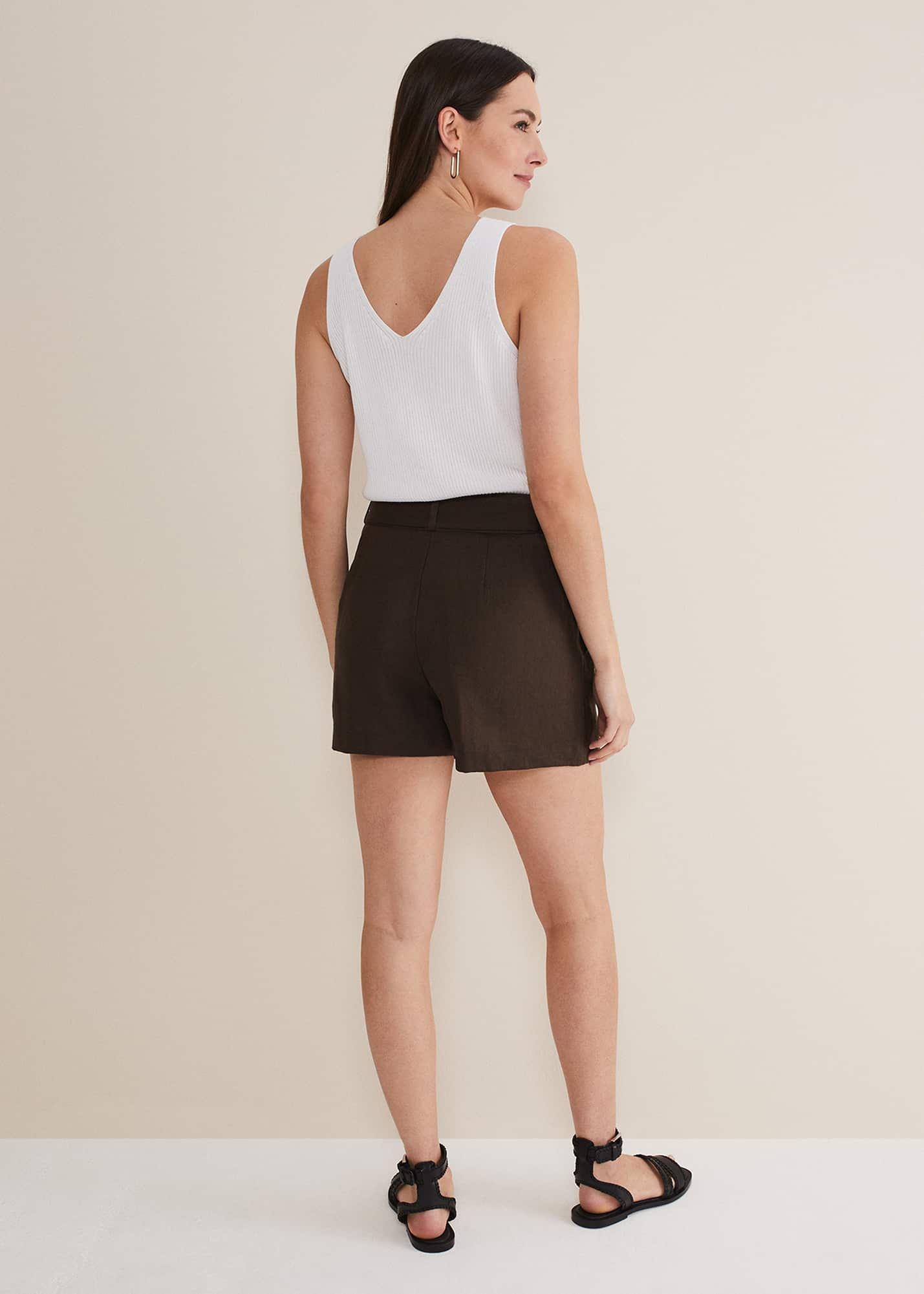 Hazel Belted Linen Short