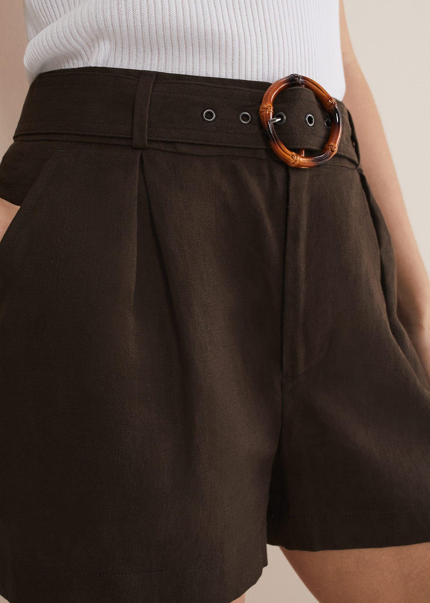 Hazel Belted Linen Short