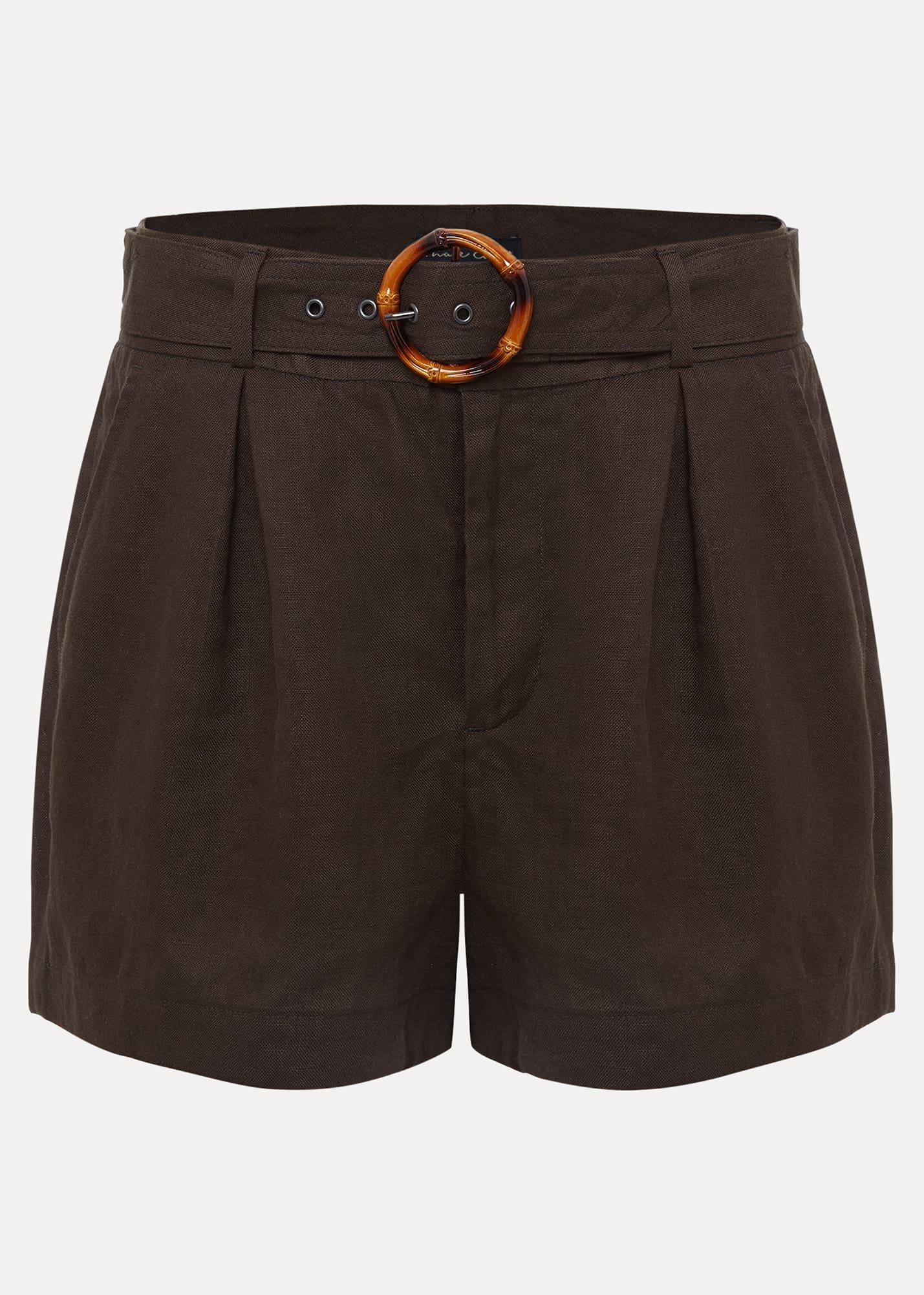 Hazel Belted Linen Short