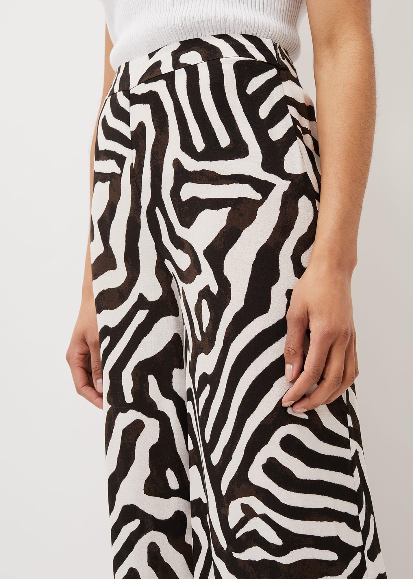 Isabelle Zebra Print Wide Leg Trouser