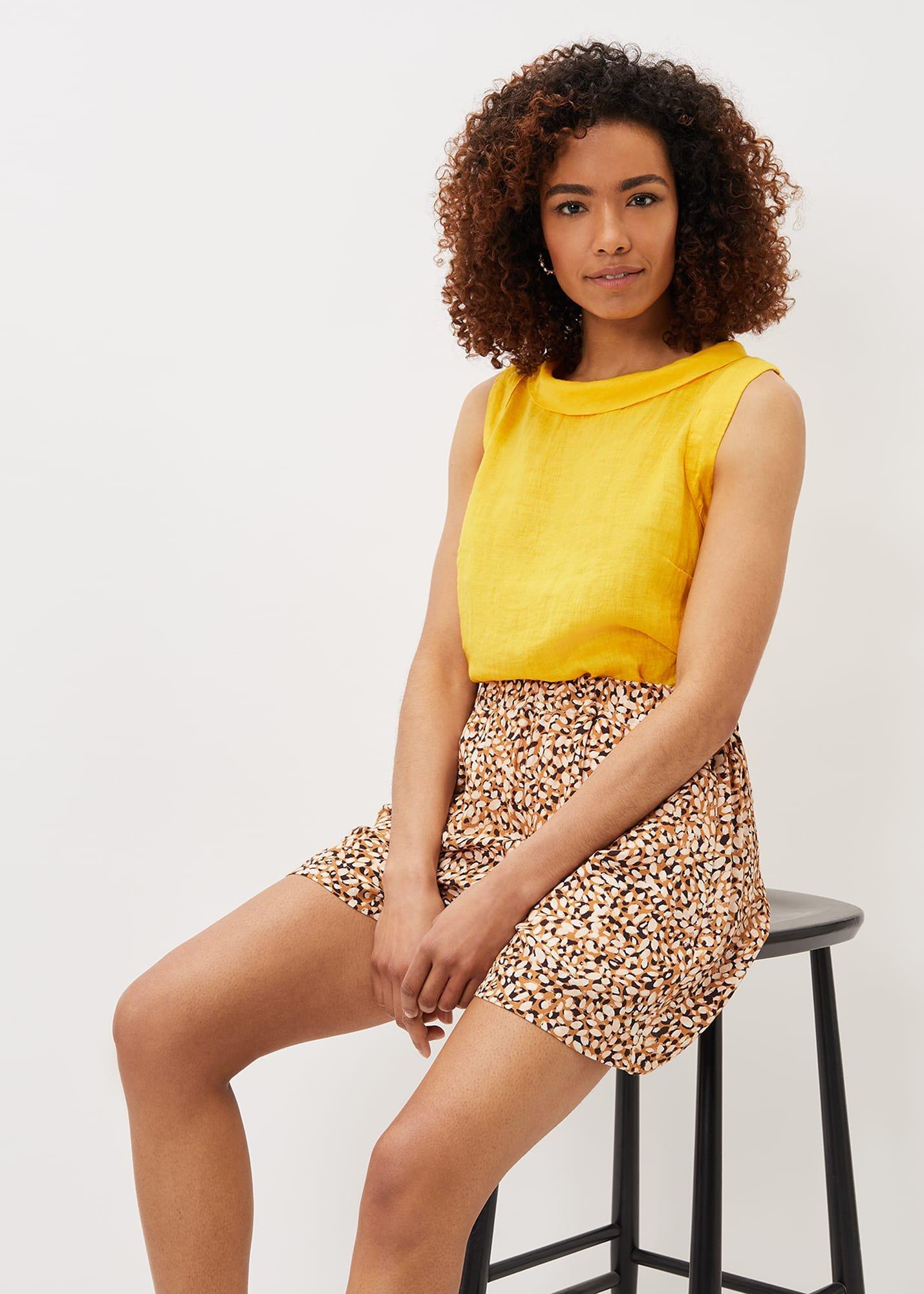 Lorha Almond Printed Shorts