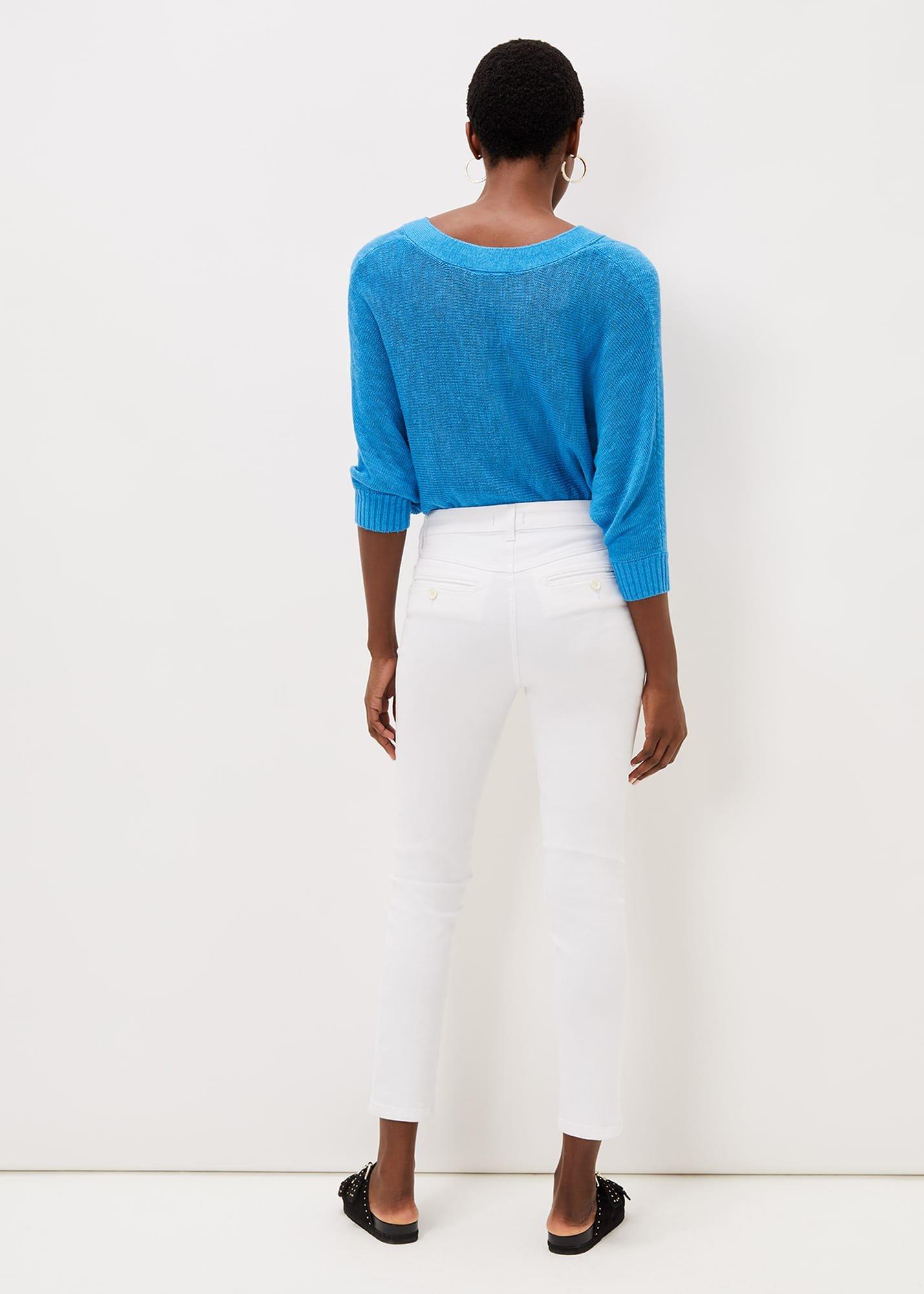 Hailee Topstitch Skinny Jeans Short