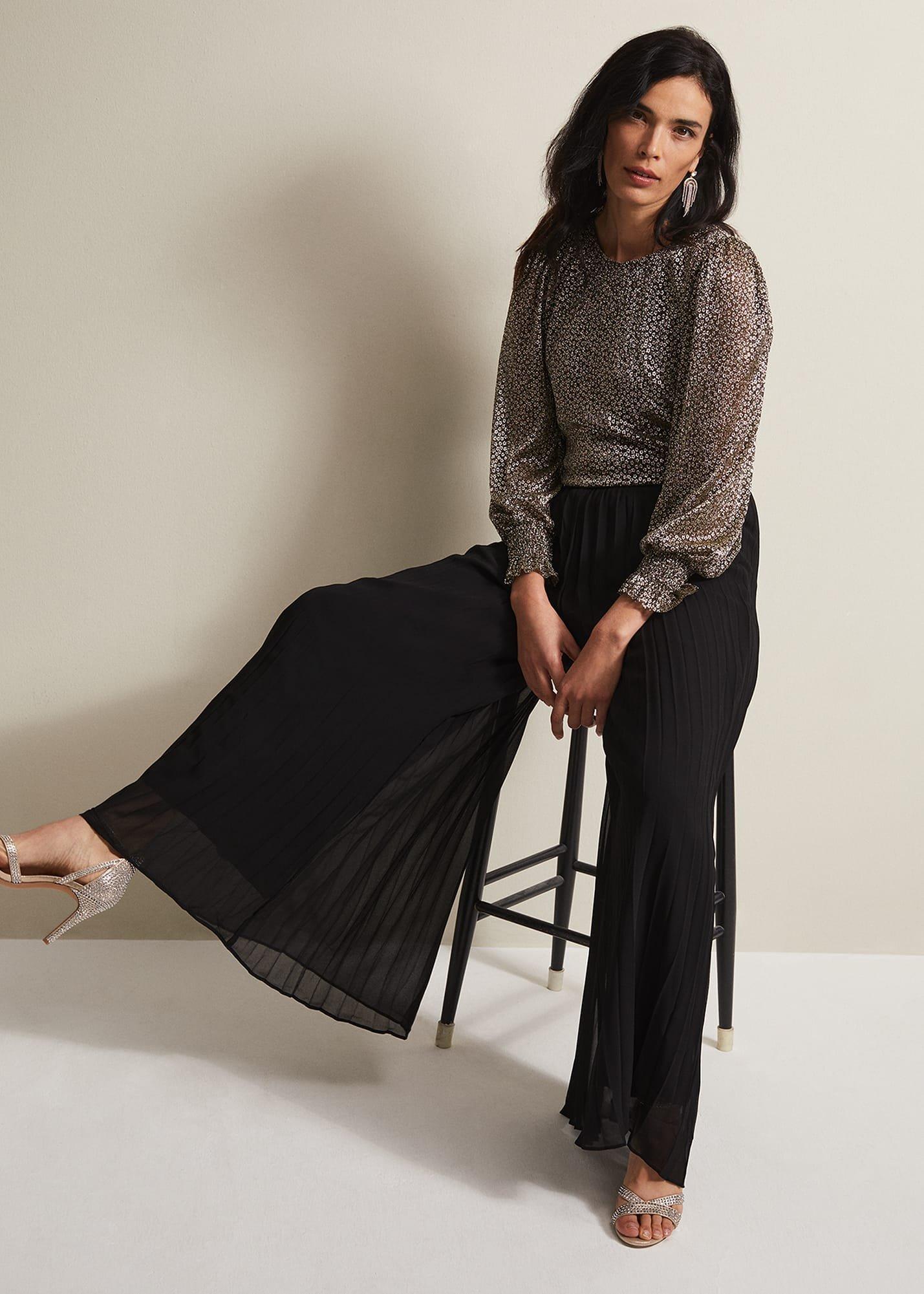 Sylvie Pleat Wide Leg Trousers