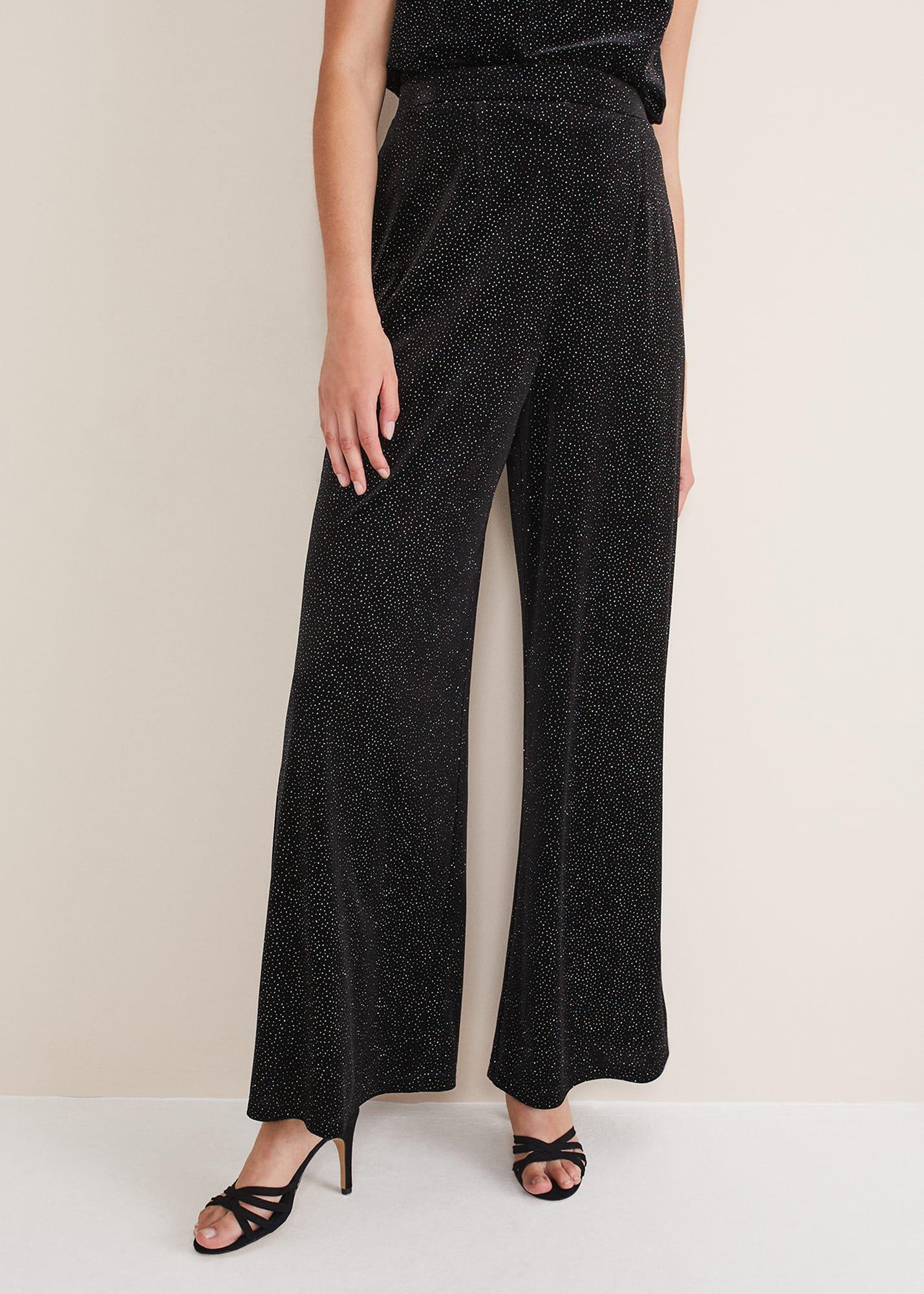 Dove Glitter Velvet Trouser