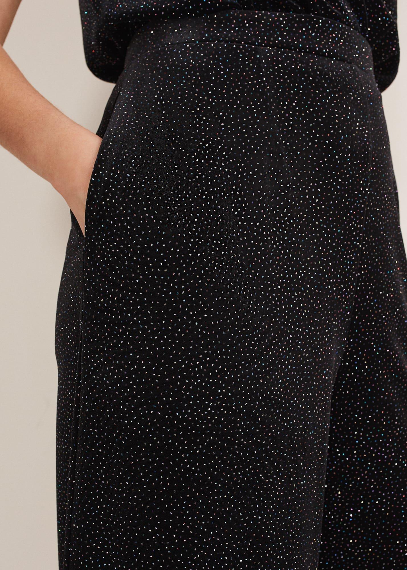 Dove Glitter Velvet Trouser