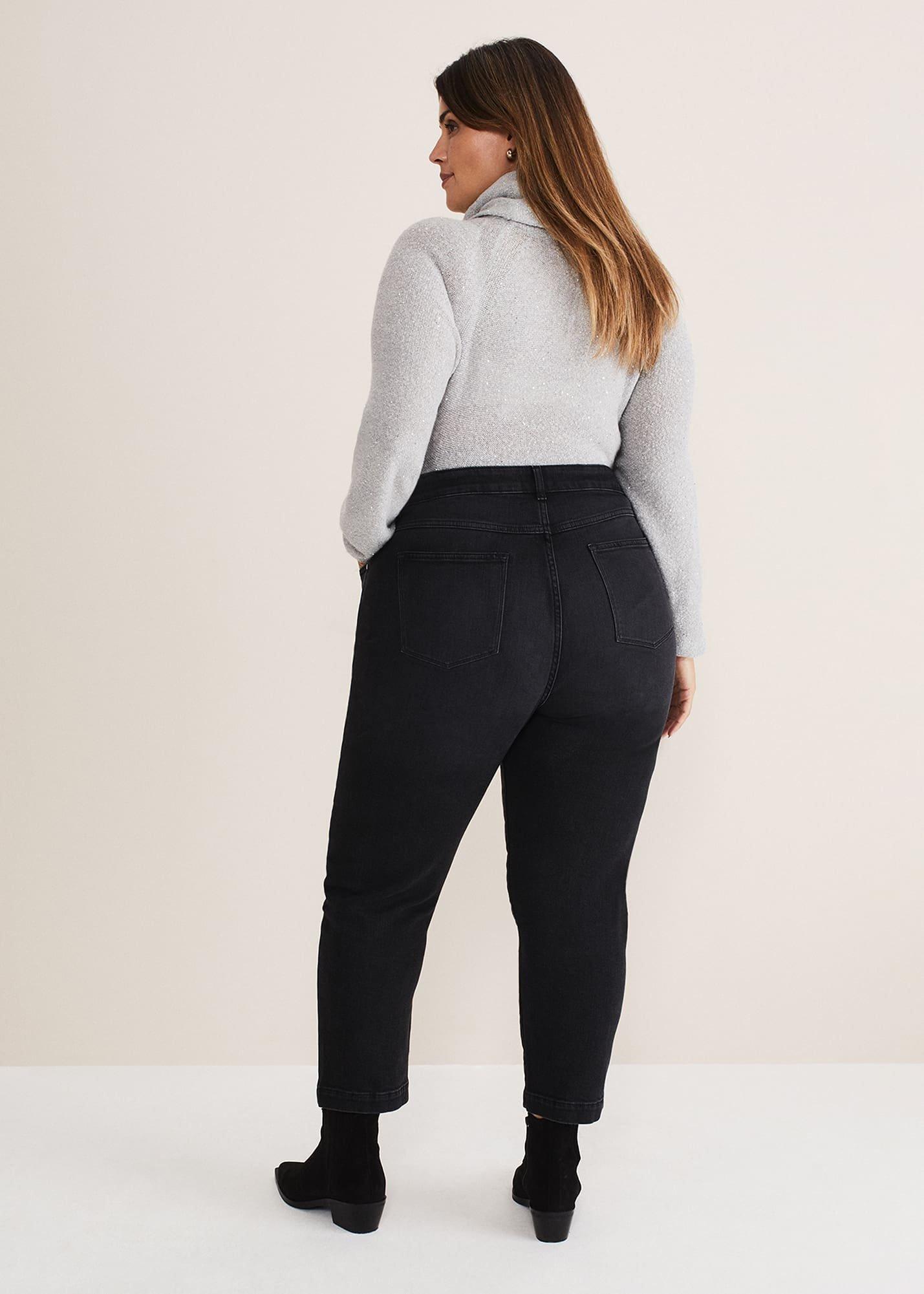 Karlie Button Through Straight Leg Jeans