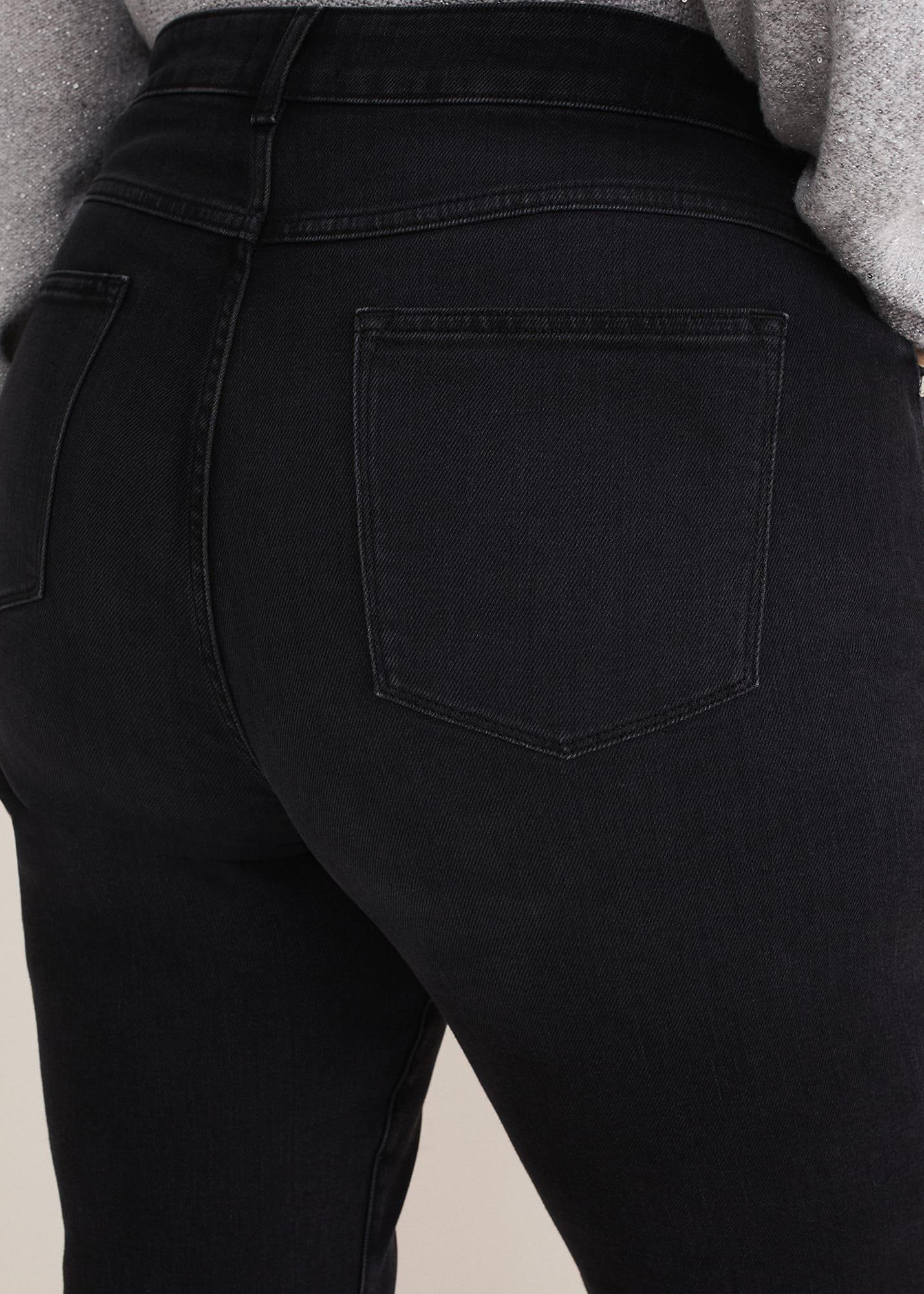 Karlie Button Through Straight Leg Jeans