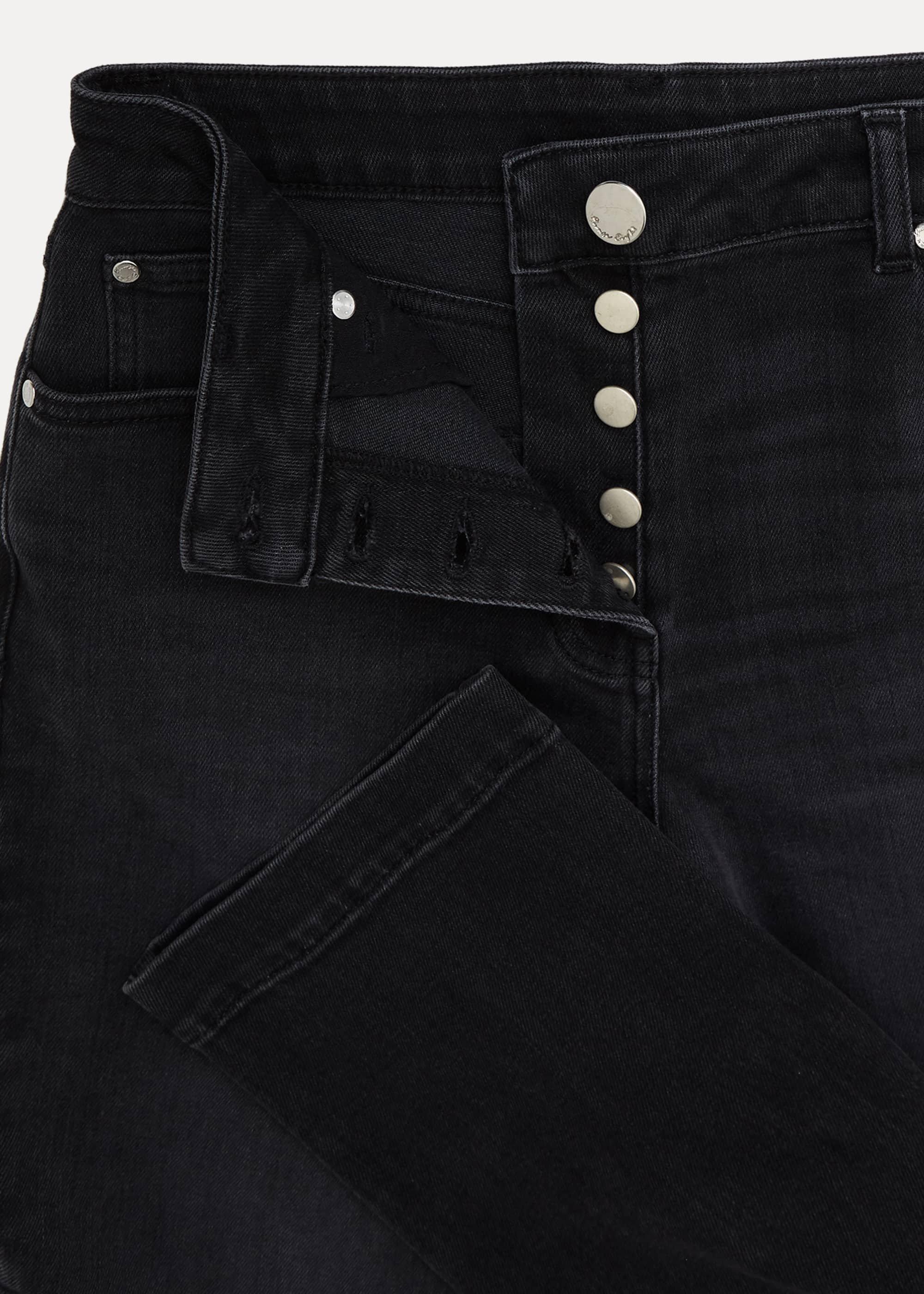 Karlie Button Through Straight Leg Jeans