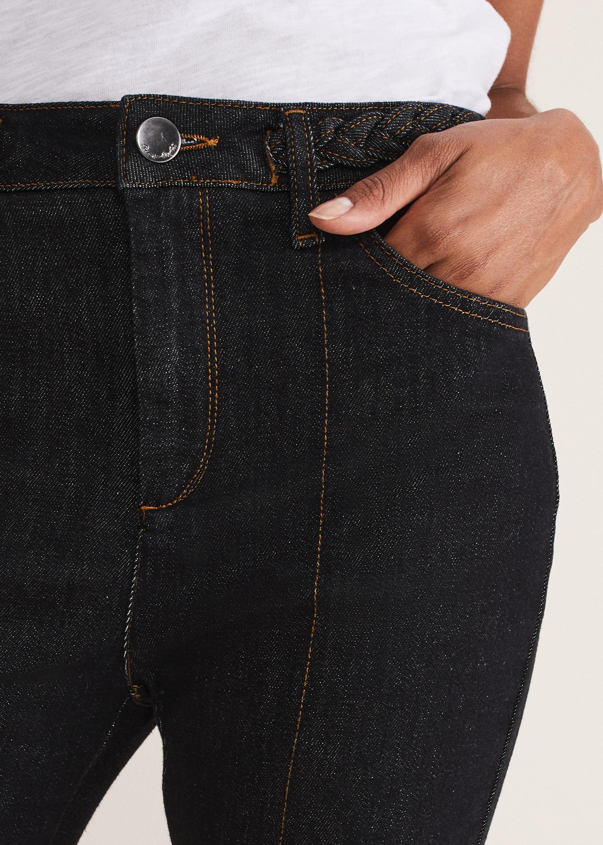 Ayca Topstitch Bootcut Jeans