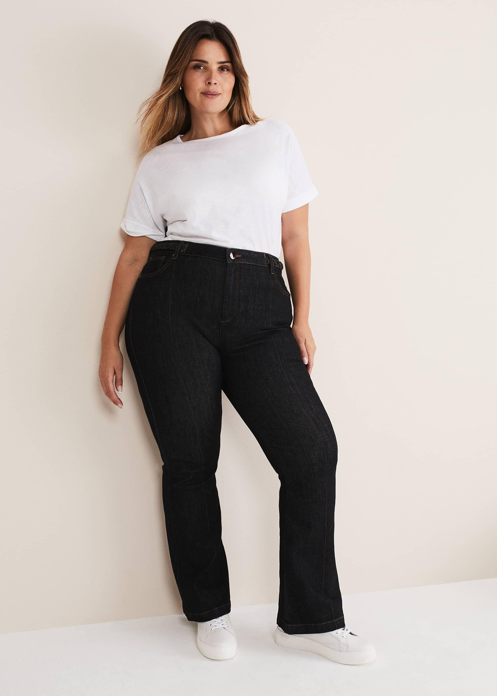 Ayca Topstitch Bootcut Jeans