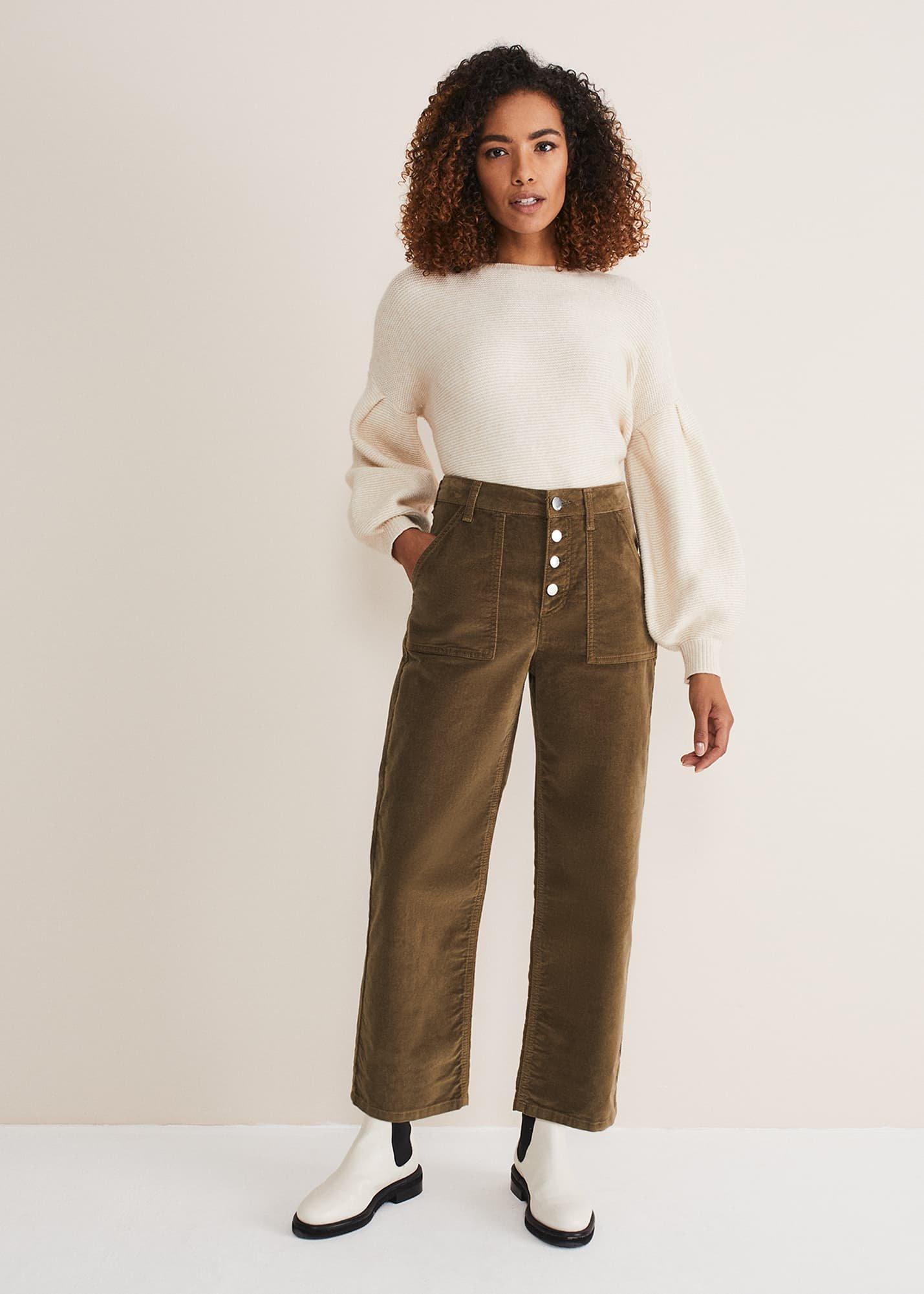 Karlie Button Through Corduroy Jeans