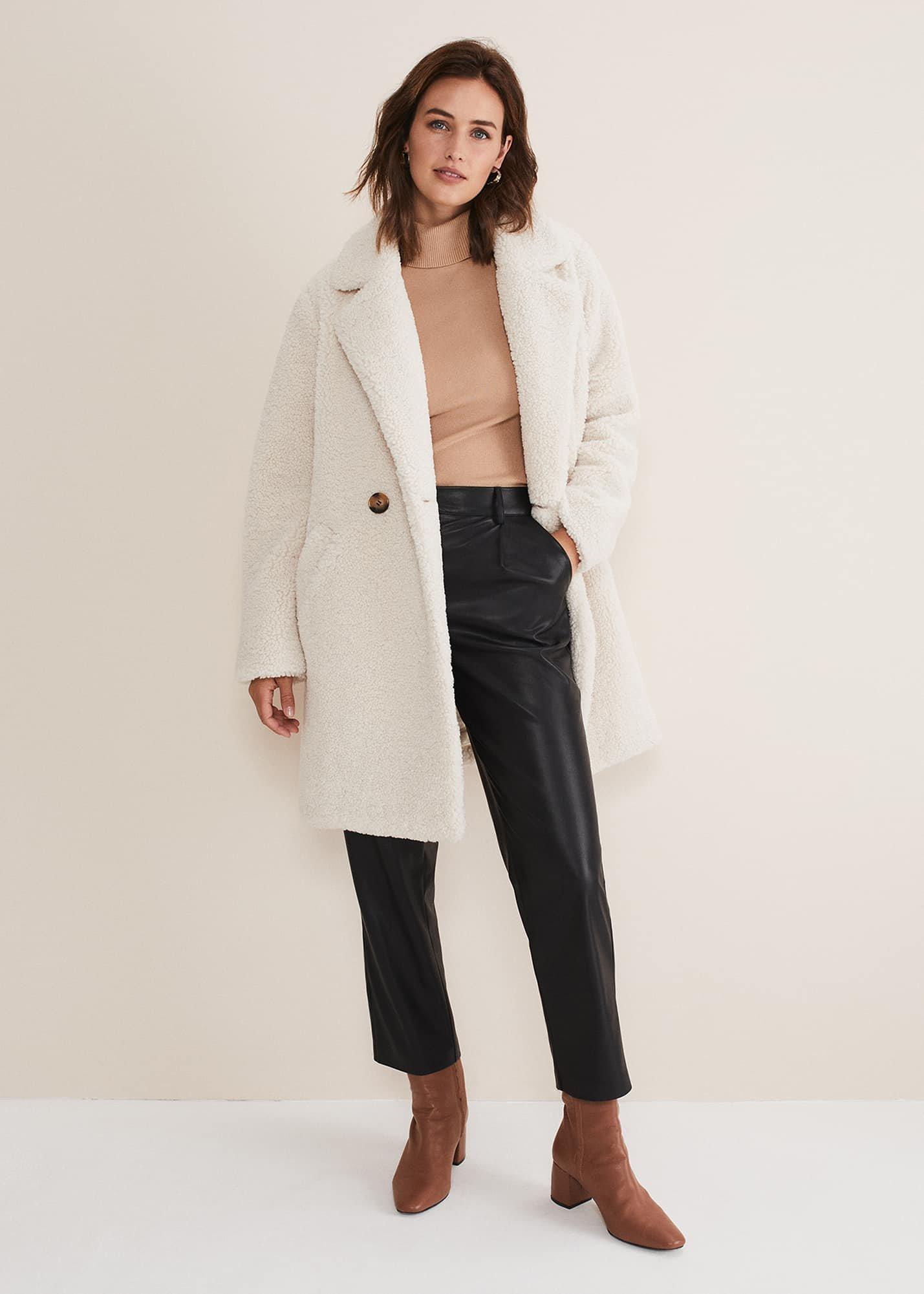 Rya Pleather Straight Leg Trouser