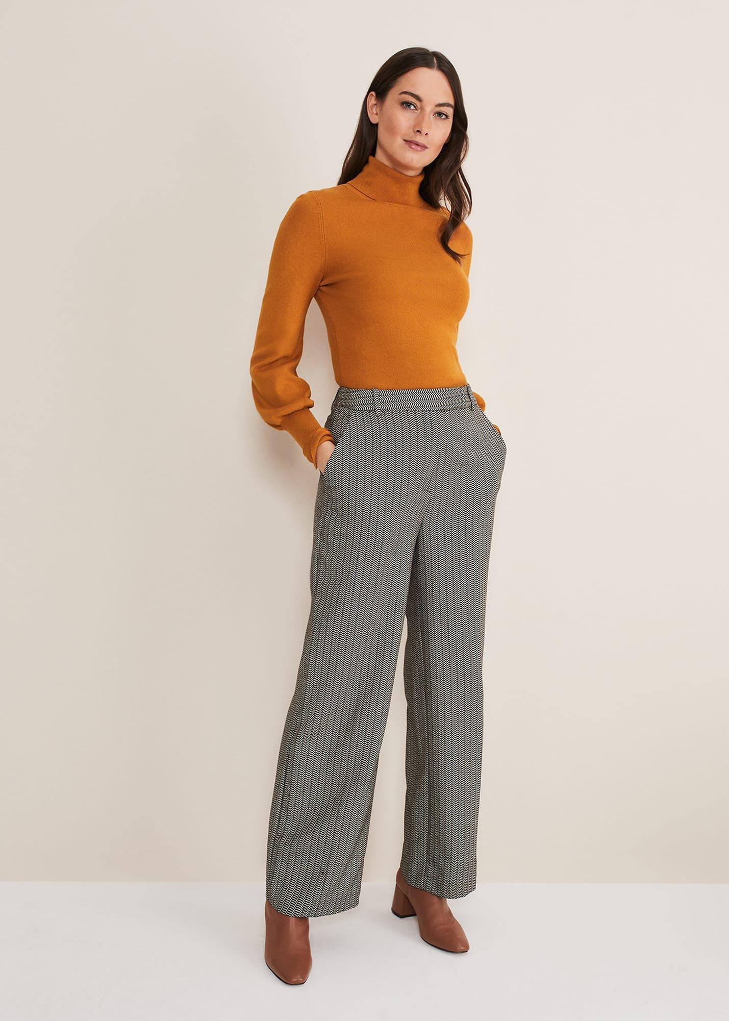 Nouria Herringbone Tapered Trouser