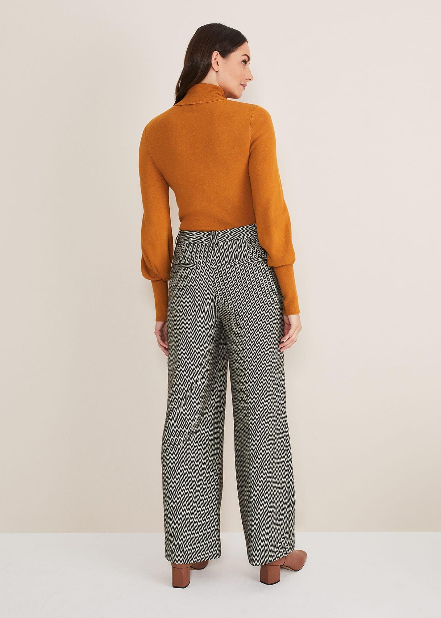 Nouria Herringbone Tapered Trouser
