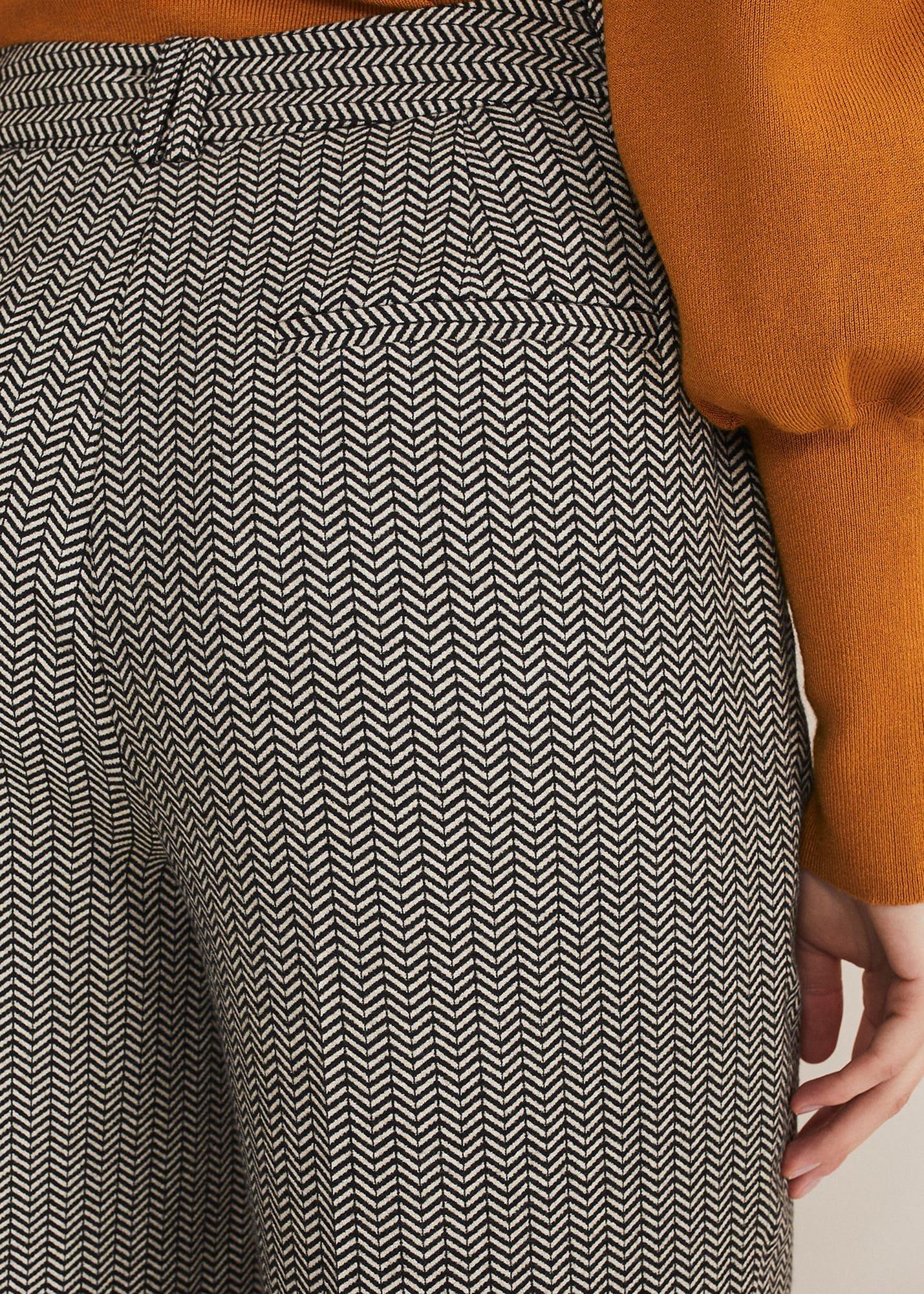 Nouria Herringbone Tapered Trouser